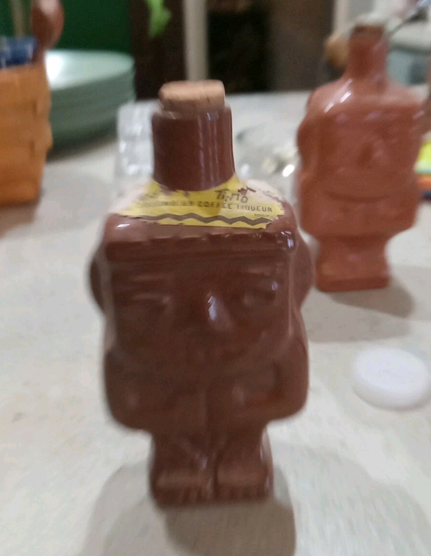 Vintage Empty Cafe Tinto Colombian Coffee Liqueur Chibcha Mini Bottle Tiki Vintage Empty Cafe Tinto Colombian Coffee Liqueur Chibcha Mini Bottle Tiki