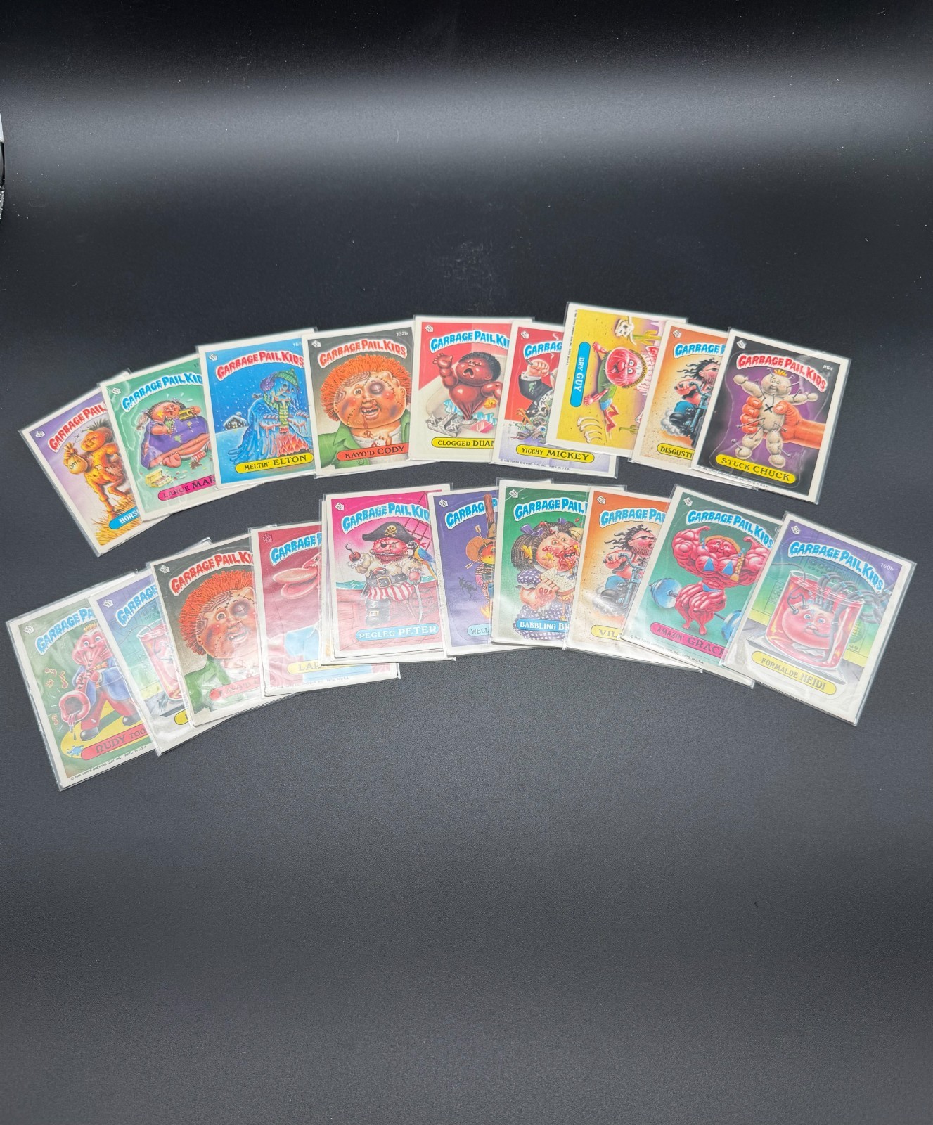 Garbage Pail Kids Vintage Lot 20 Cards 1980s Topps Meltin Elton Stuck Chuck GPK Garbage Pail Kids Vintage Lot 20 Cards 1980s Topps Meltin Elton Stuck Chuck GPK