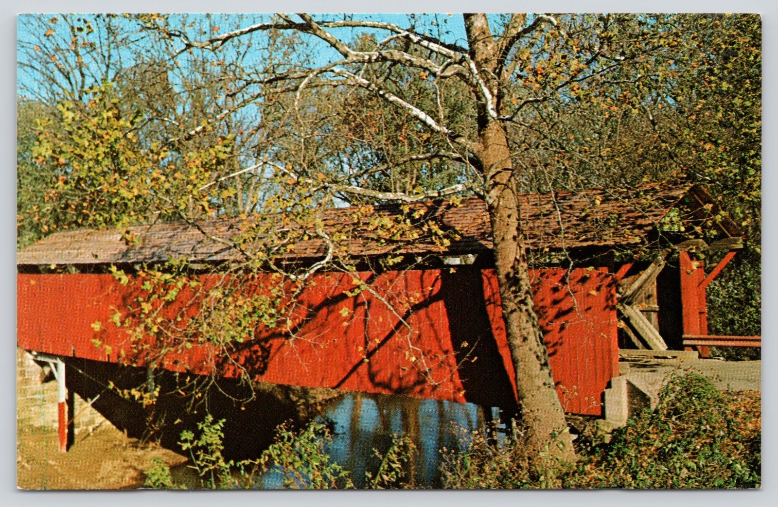 Mud River Covered Bridge, James River Turnpike, Milton WV West Virginia Postcard Mud River Covered Bridge, James River Turnpike, Milton WV West Virginia Postcard