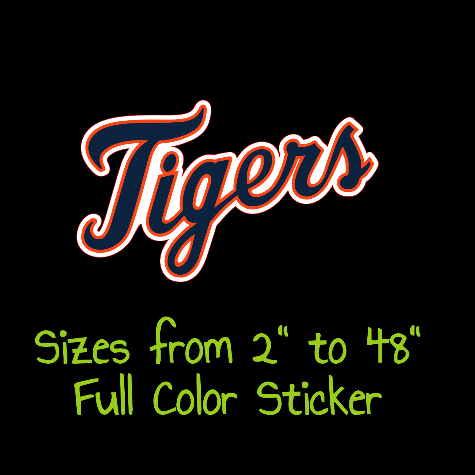 Detroit Tigers Full Color Vinyl Decal | Hydroflask decal | Cornhole decal 4