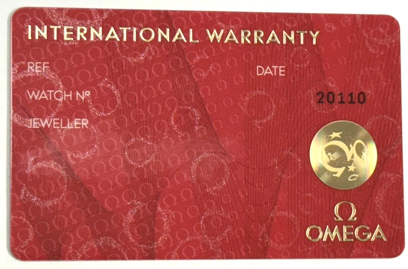 Omega Authentic Genuine International Warranty Certificate For Omega Watches Omega Authentic Genuine International Warranty Certificate For Omega Watches