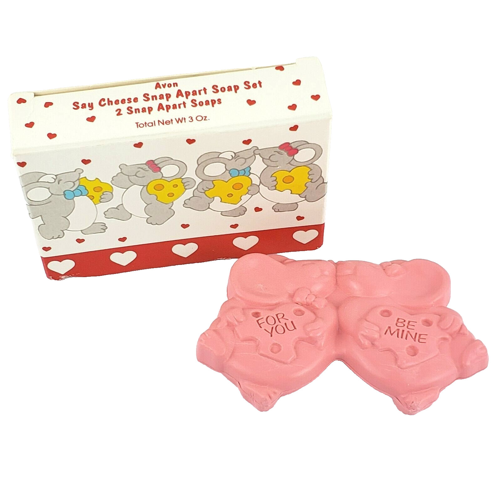 Vintage Avon Say Cheese Snap Apart Valentine Soap Set \'A Perfect Couple\' 1990 Vintage Avon Say Cheese Snap Apart Valentine Soap Set \'A Perfect Couple\' 1990