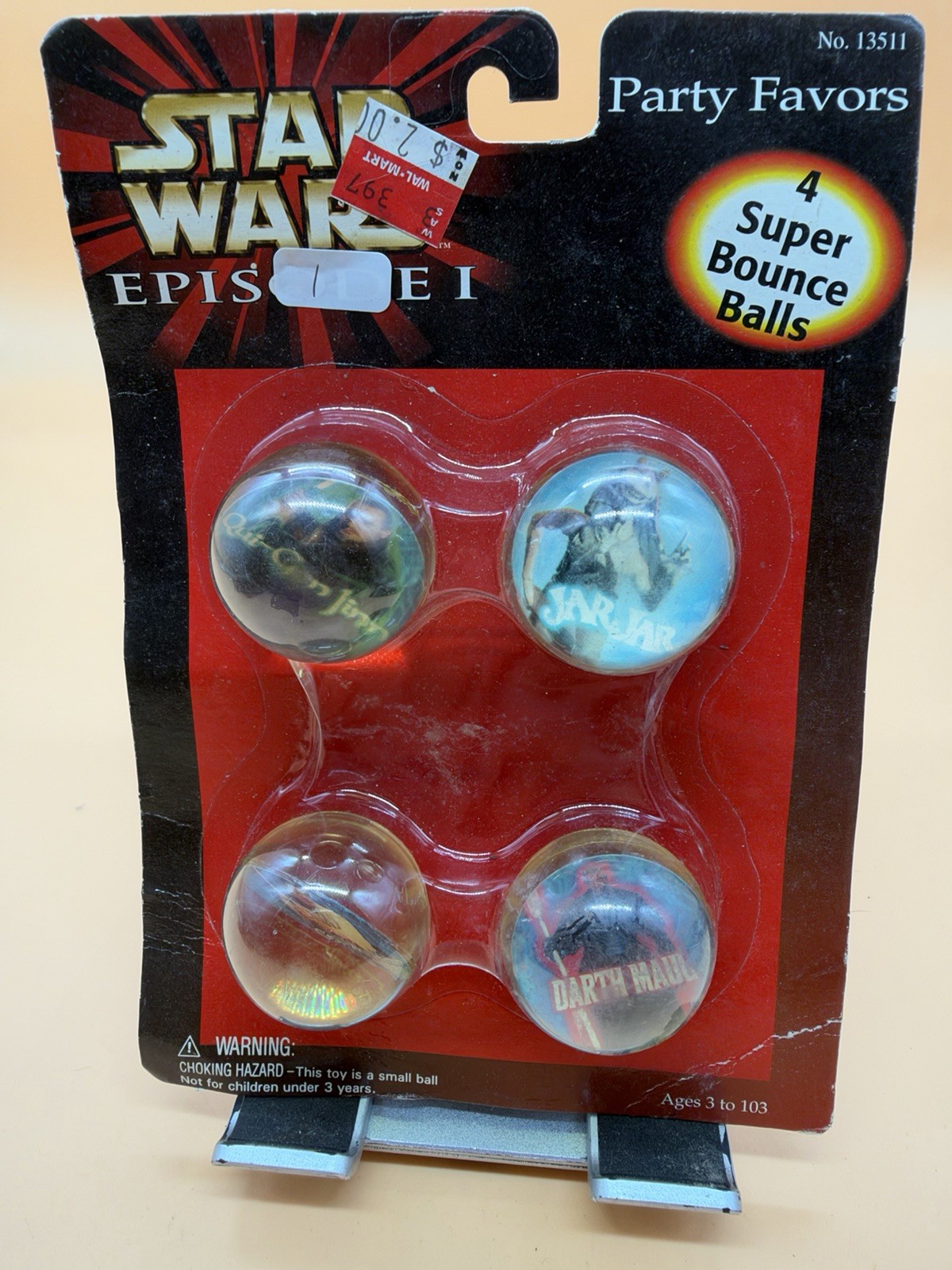 VINTAGE 1999 Star Wars Episode 1 Super Bounce Balls 4 As Pictures 😍