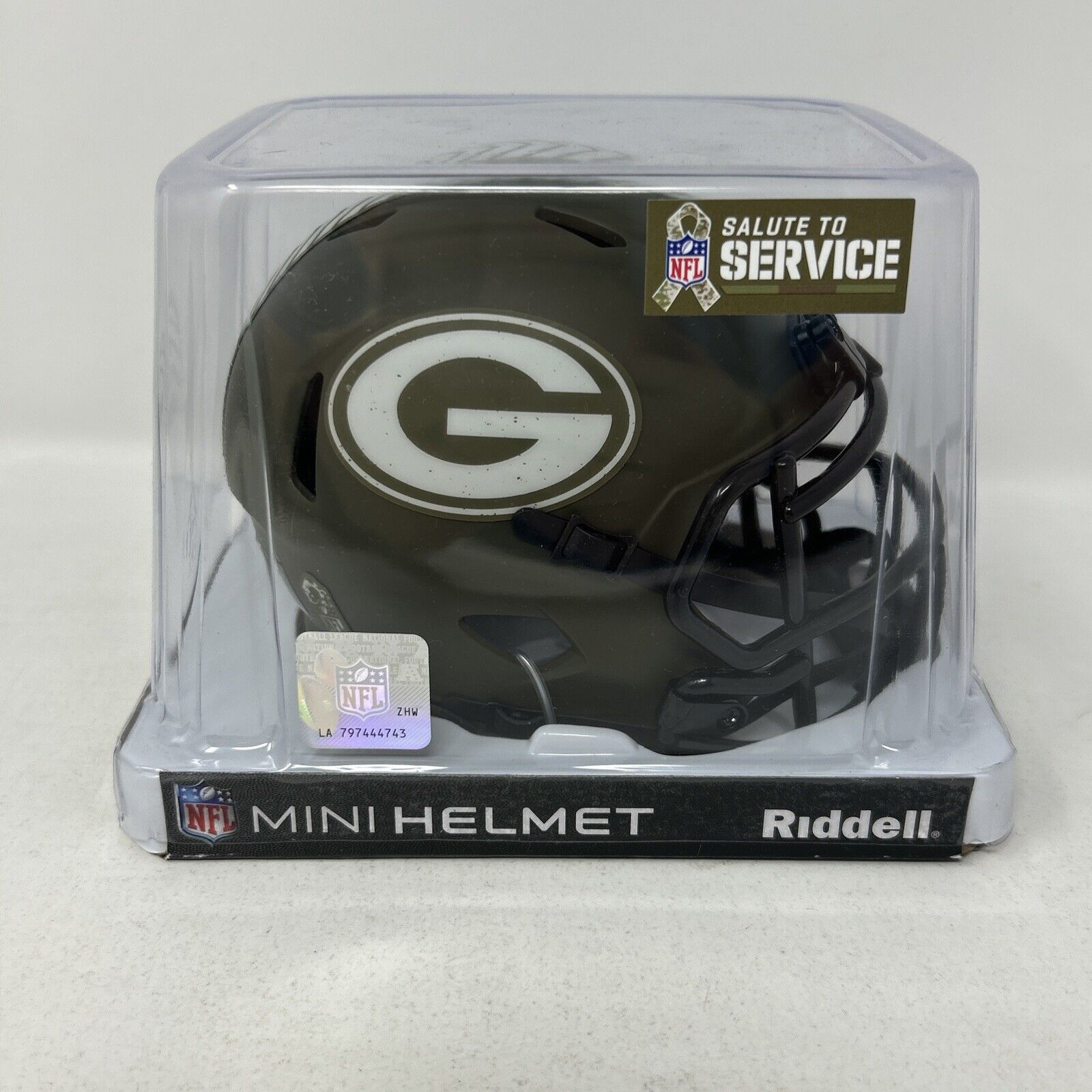 Green Bay Packers Salute To Service Alternate Riddell Speed Mini Helmet New J1