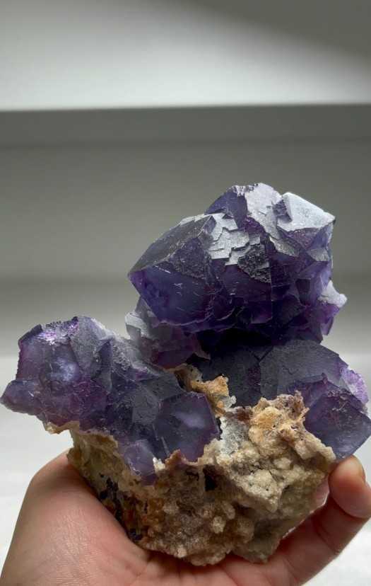 Gorgeous Purple Fluorite with Druzy Quartz Gorgeous Purple Fluorite with Druzy Quartz
