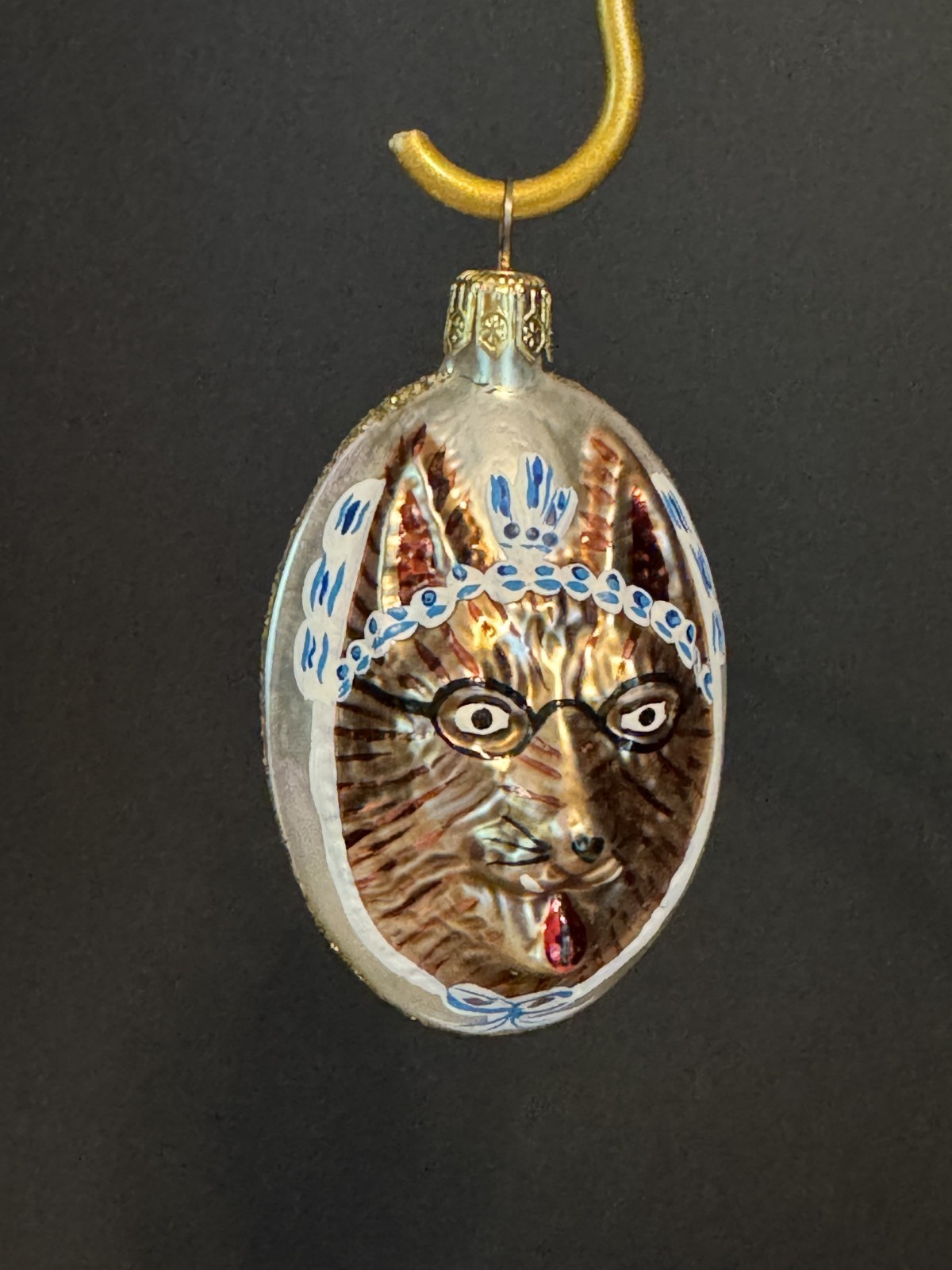 Vintage Christopher Radko MY WHAT BIG EYES YOU HAVE Wolf Christmas Ornament 1994 Vintage Christopher Radko MY WHAT BIG EYES YOU HAVE Wolf Christmas Ornament 1994