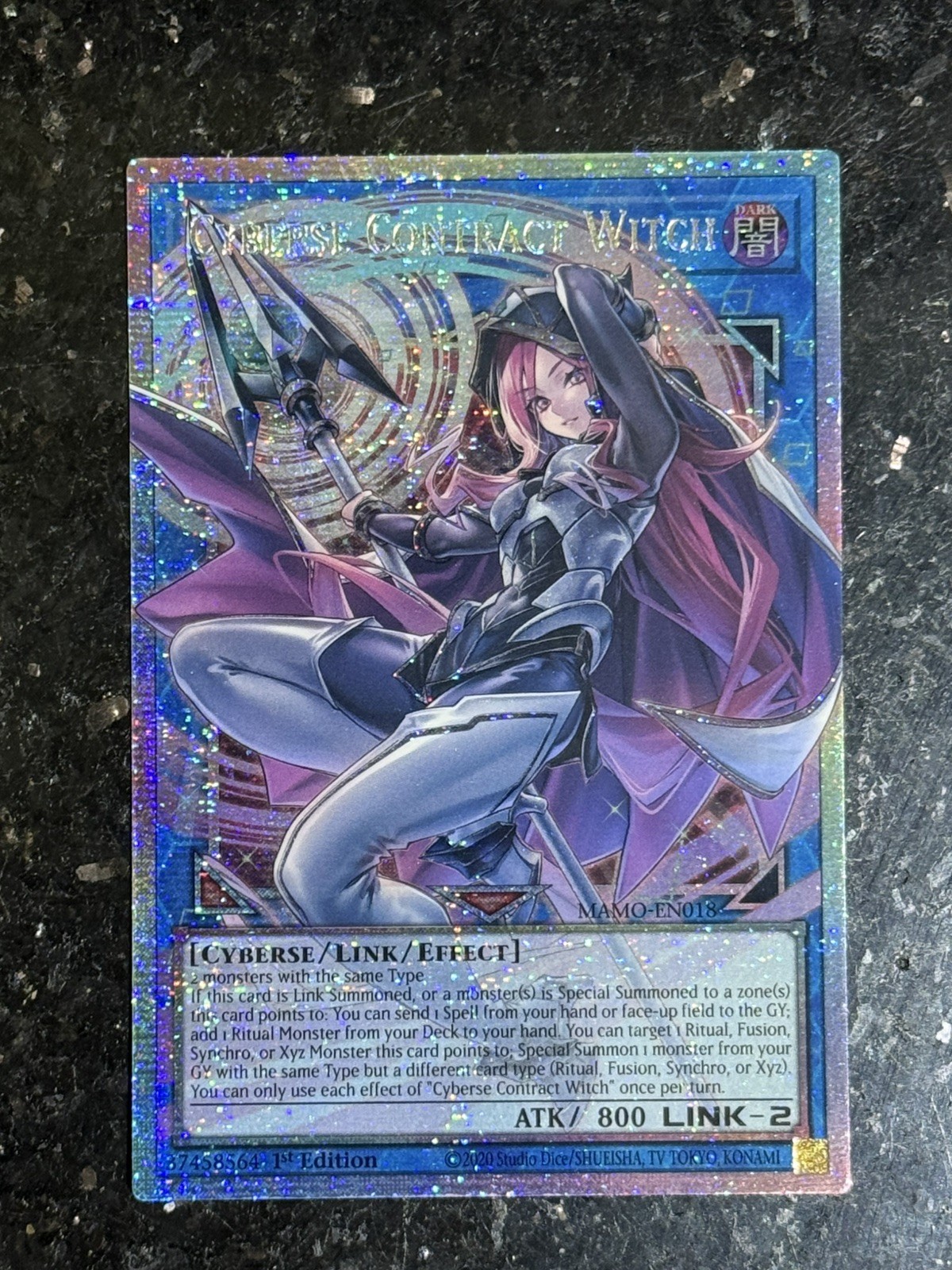 Yu-Gi-Oh Cyberse Contract Witch MAMO-EN018 Extended Art Starlight Rare English Yu-Gi-Oh Cyberse Contract Witch MAMO-EN018 Extended Art Starlight Rare English