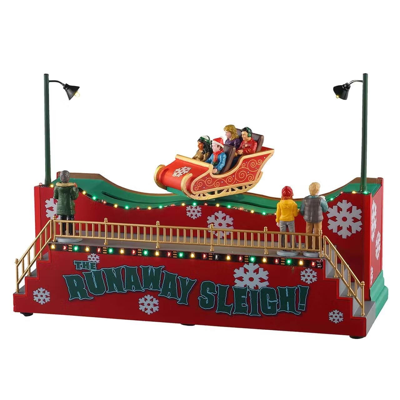 Lemax Carnival Village The Runaway Sleigh Flying Through Air 54453