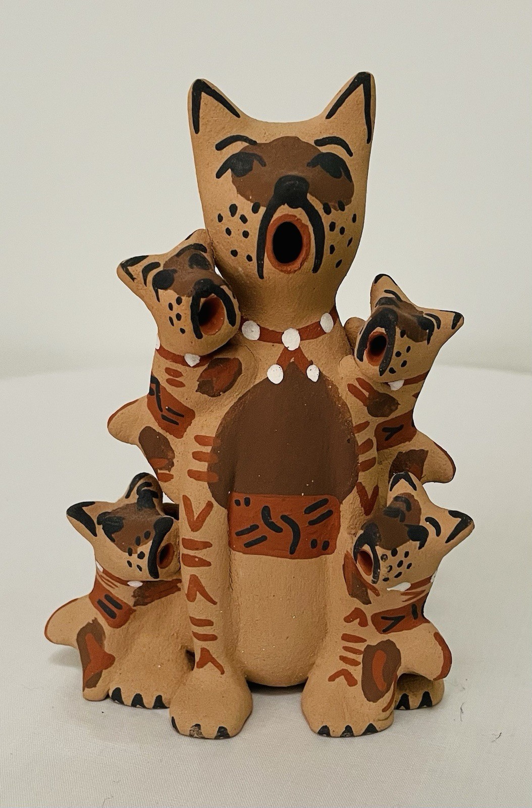 Vintage Jemez Pueblo New Mexico Pottery Cat Storyteller Figurine Bonnie Fragua Vintage Jemez Pueblo New Mexico Pottery Cat Storyteller Figurine Bonnie Fragua