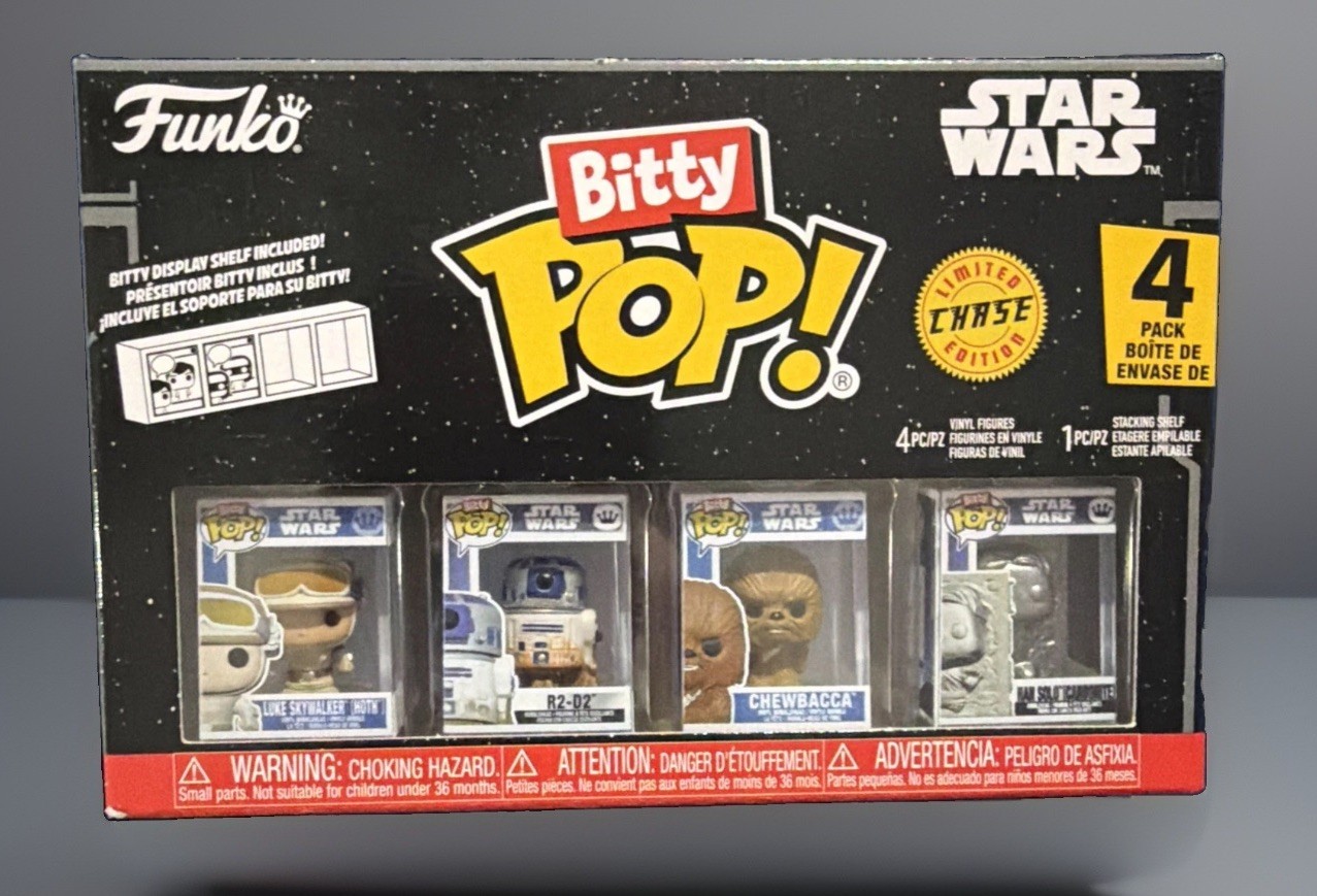 Funko Bitty Pop Chase Edition Luke, R2, Chewy, Han Carbonite 