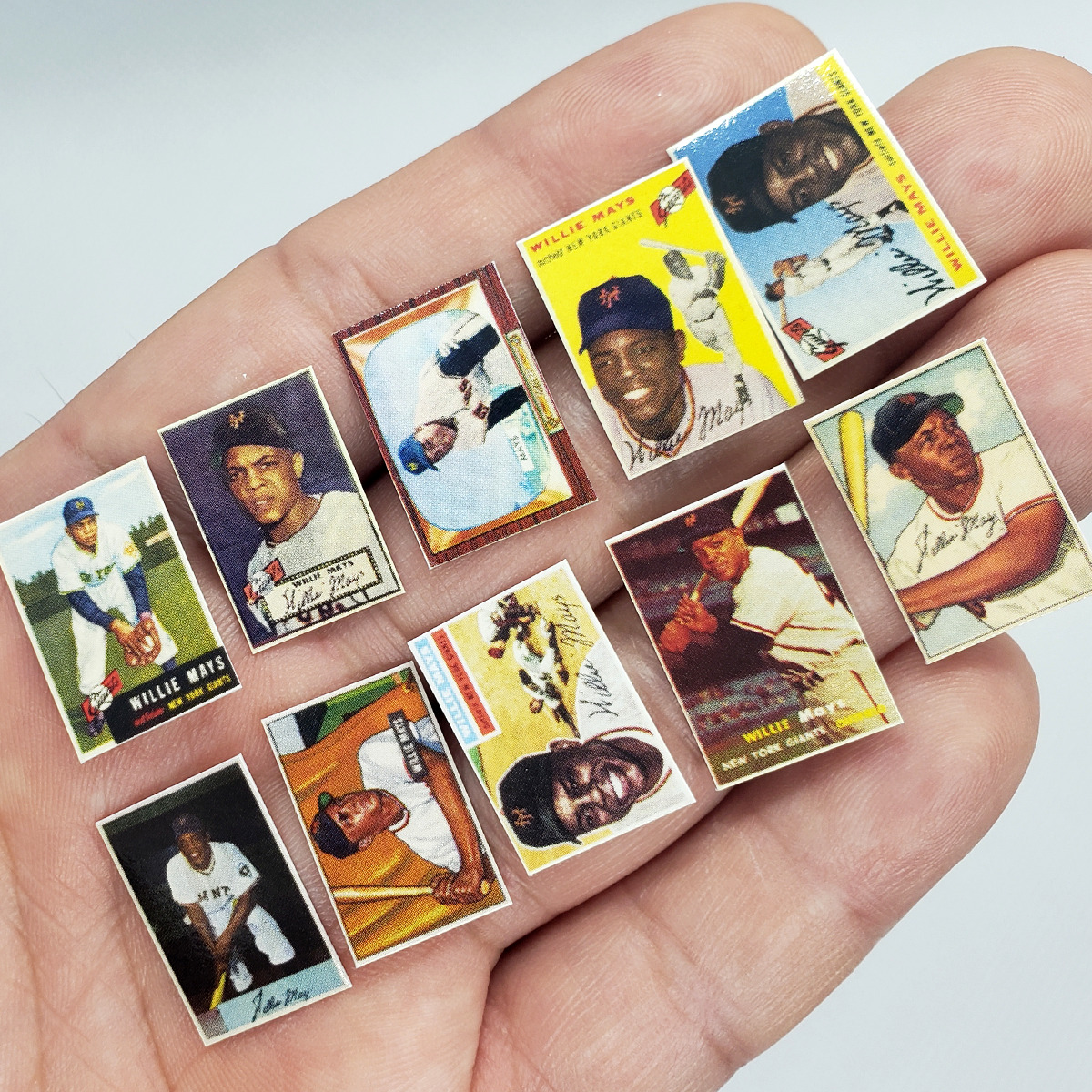Willie Mays #24 Mini Custom Baseball Card Set Rookie HOF New York Giants New