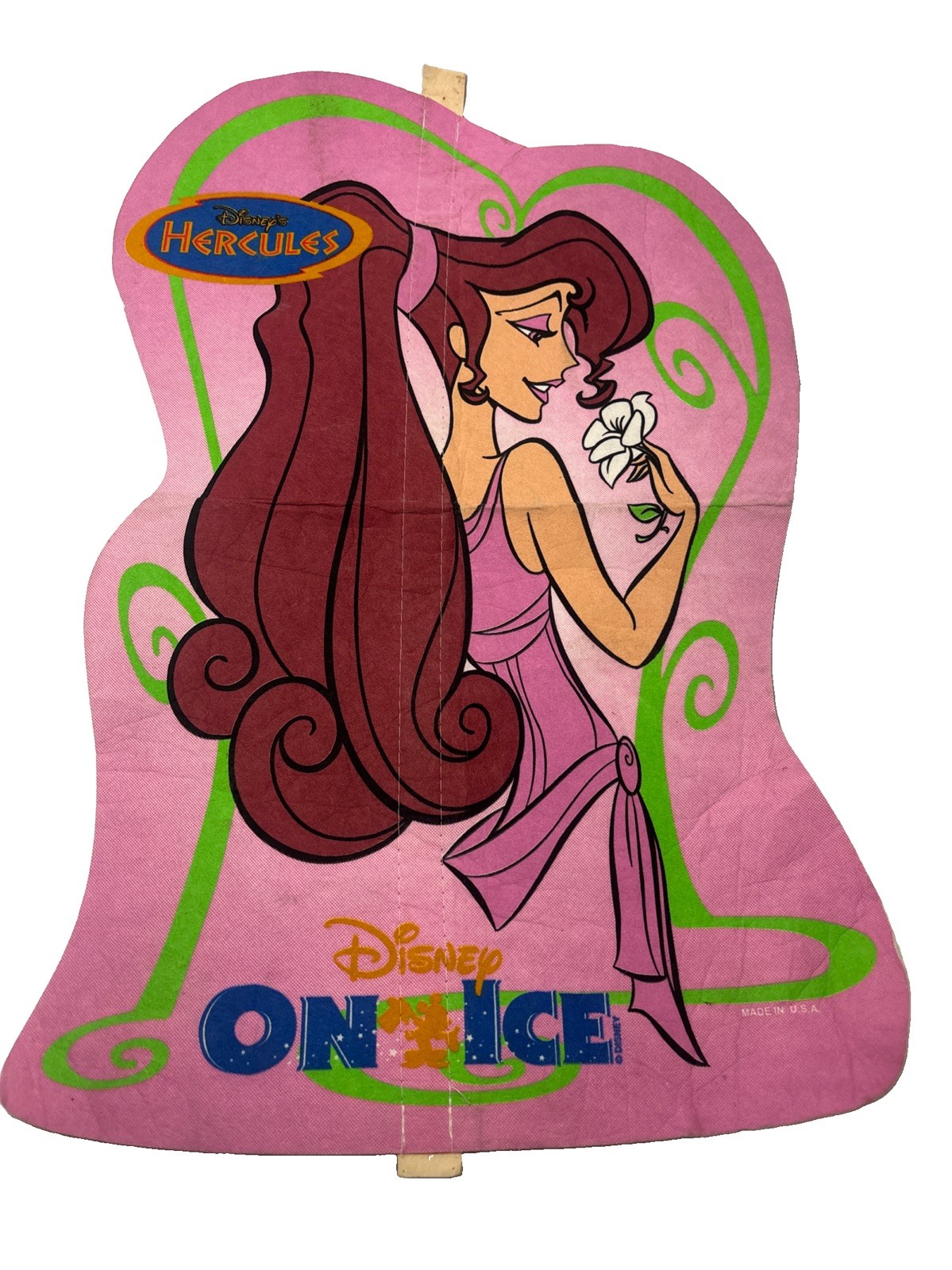 Vintage 1997 Disney On Ice Hercules Megara Meg Waving Promo Sign