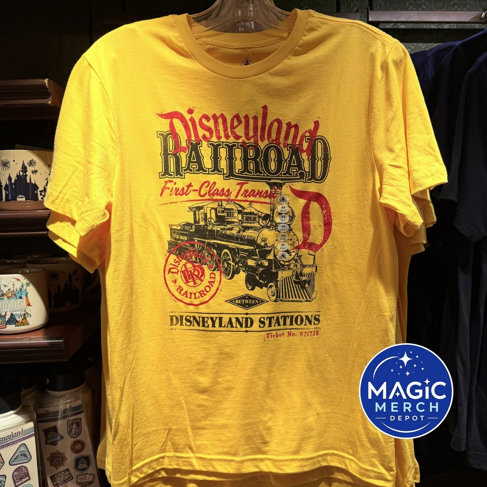 NWT Disney Parks 2026 Disneyland Railroad Yellow T-Shirt All Sizes NWT Disney Parks 2026 Disneyland Railroad Yellow T-Shirt All Sizes