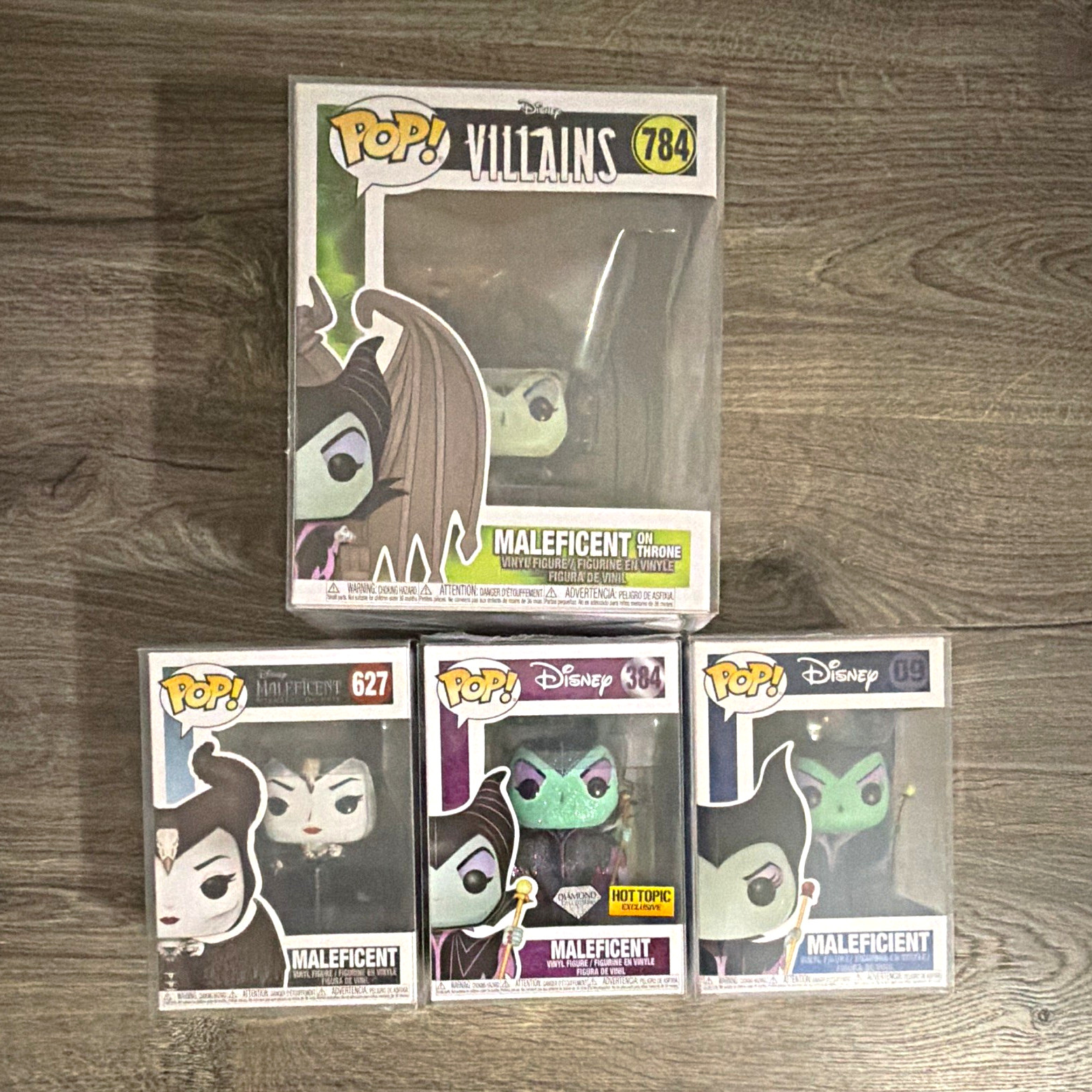 Funko Pop Disney Villains Maleficent Lot of 4 Vinyl Hot Topic Exclusive 784 627 Funko Pop Disney Villains Maleficent Lot of 4 Vinyl Hot Topic Exclusive 784 627