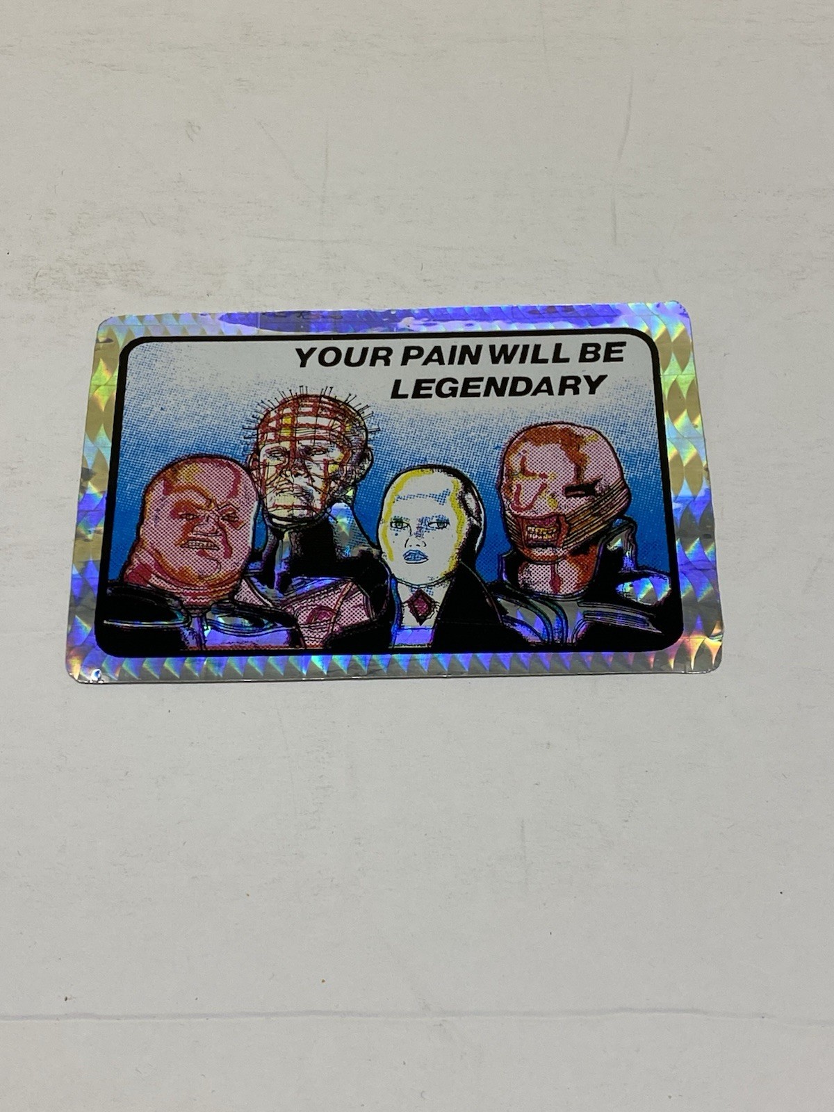 1989 Vintage HELLRAISER Pinhead PRISM VENDING MACHINE STICKER NM Horror RARE 1989 Vintage HELLRAISER Pinhead PRISM VENDING MACHINE STICKER NM Horror RARE