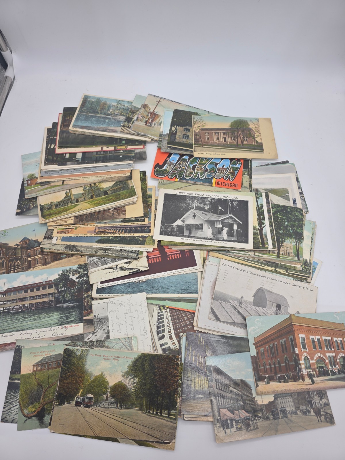 Jackson MI Michigan ~ Lot of 174 vintage postcards Jackson MI Michigan ~ Lot of 174 vintage postcards