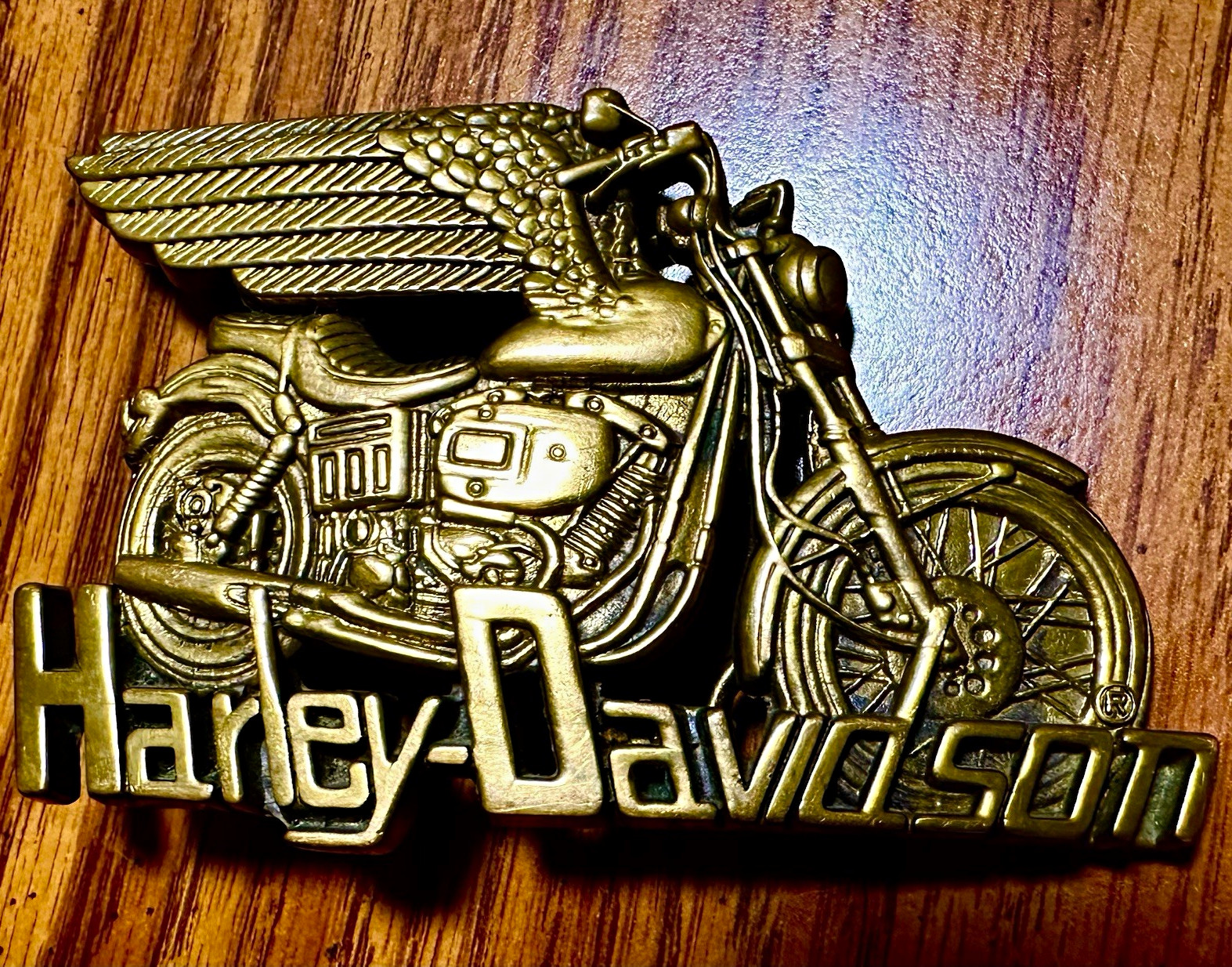 Vintage 1983 Harley-Davidson Solid Brass Belt Buckle-Baron H-516 Official Licens Vintage 1983 Harley-Davidson Solid Brass Belt Buckle-Baron H-516 Official Licens