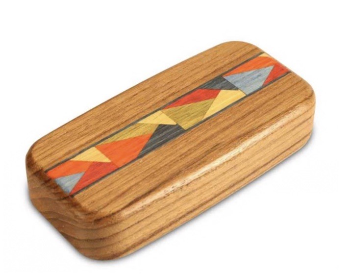 Vintage Heartwood Creations Teak Wooden Box Dovetail Sliding Lid Arrow Inlay Vintage Heartwood Creations Teak Wooden Box Dovetail Sliding Lid Arrow Inlay