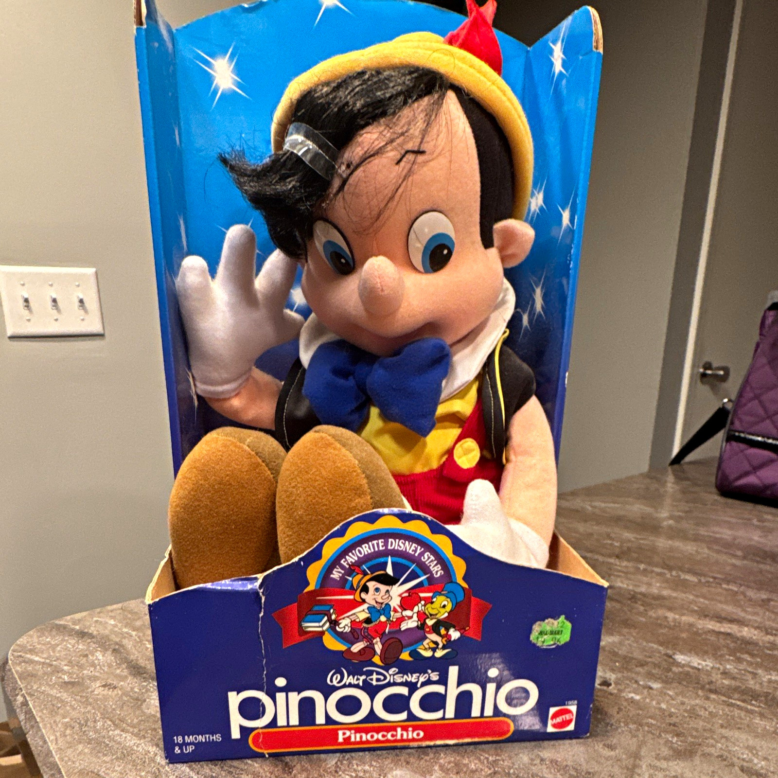 NEW VINTAGE RETRO AUTHENTIC Mattel Walt Disney’s Pinocchio Plush Doll 1996 NEW VINTAGE RETRO AUTHENTIC Mattel Walt Disney’s Pinocchio Plush Doll 1996