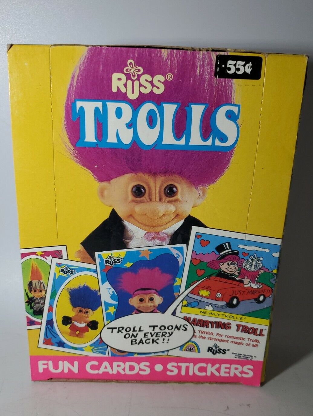 1992 Topps Russ Trolls Trading Fun Cards & Stickers Box ~ 36 Sealed Wax Packs
