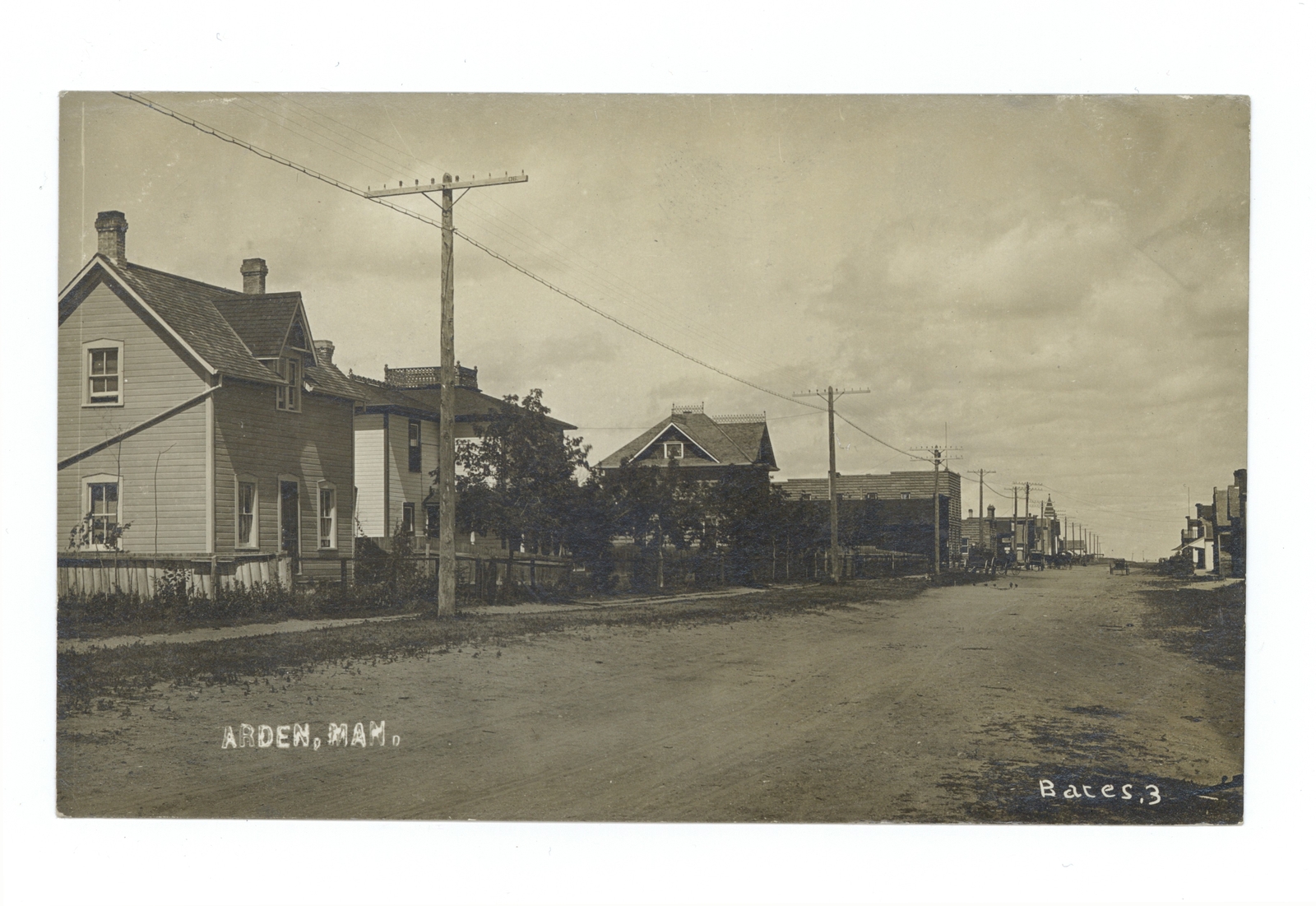 Arden Manitoba - A residential house-lined street Canada Old Photo Arden Manitoba - A residential house-lined street Canada Old Photo