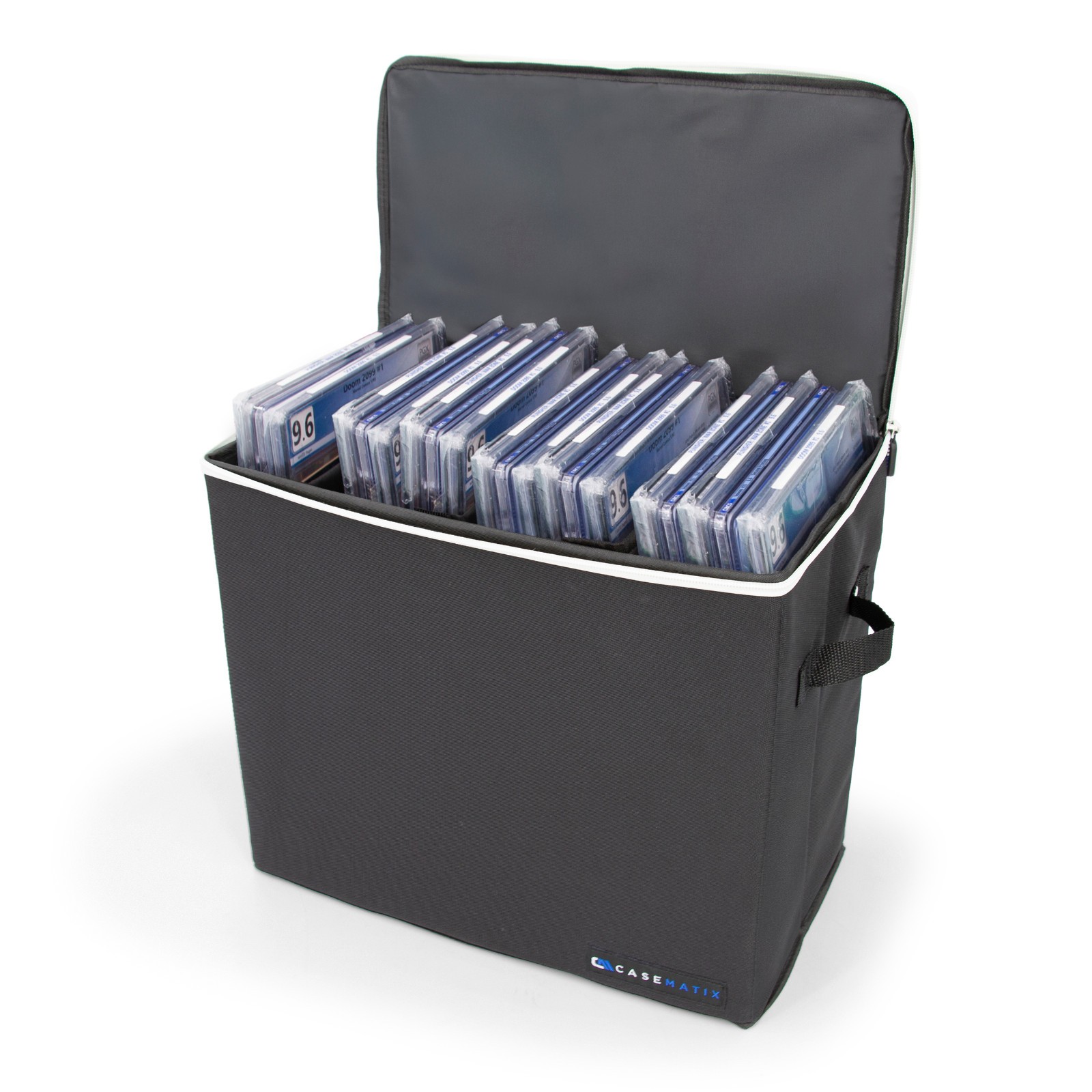 CASEMATIX Graded Comic Book Storage Case Fits 28 CGC CBCS Slabs in Comic Box Bin