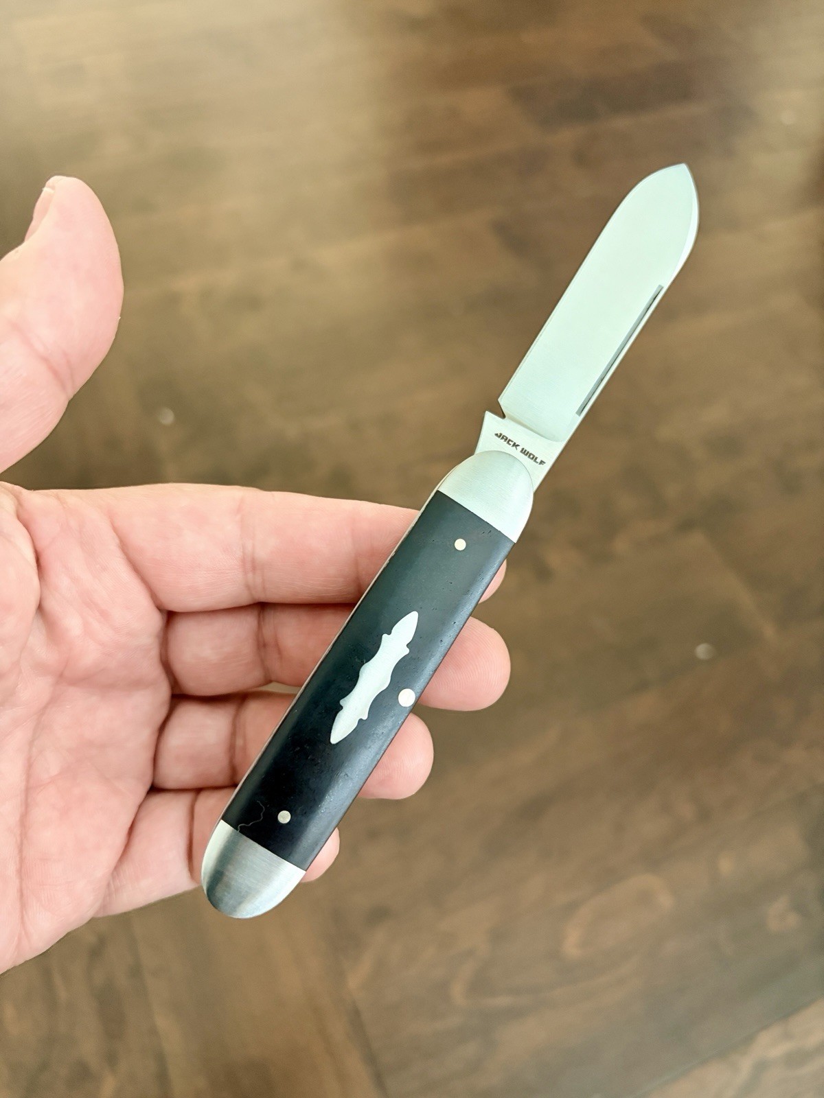 Rare / Discontinued - Jack Wolf Gateway Equal End Ebony Wood Knife