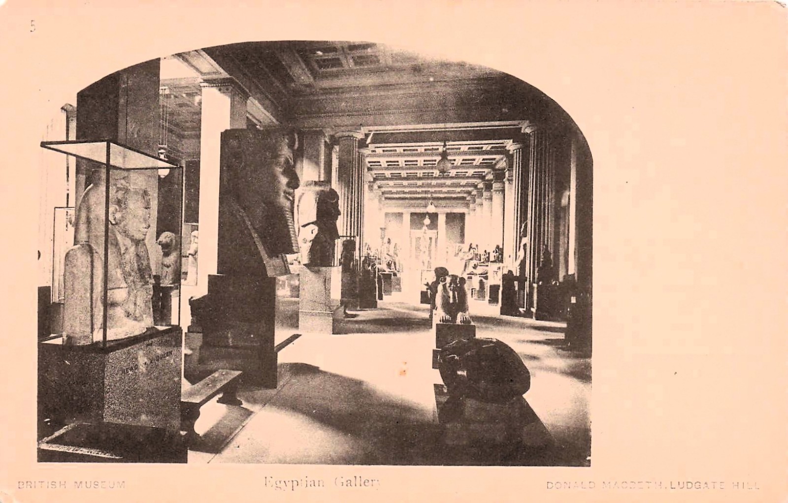 London England British Museum Egyptian Gallery Ancient Artifact Vtg Postcard 14A
