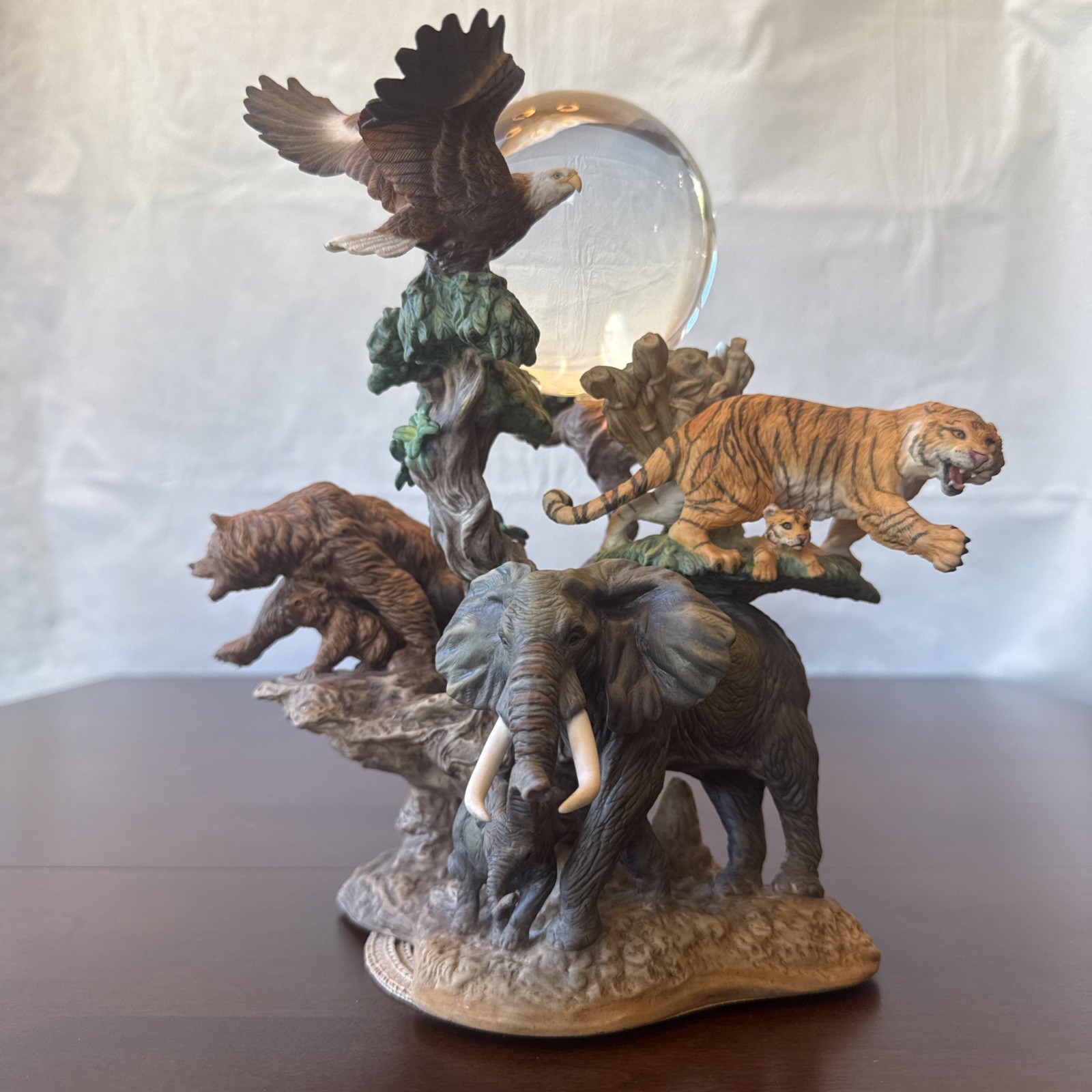 Franklin Mint Earth\'s Living Legacy Porcelain Sculpture Crystal Ball Dawn Agnew