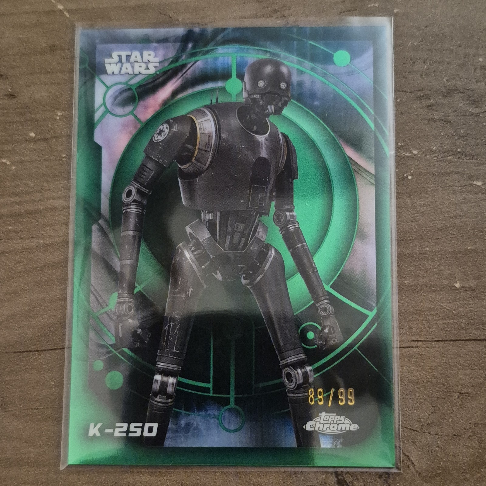 Topps 2024 Chrome Star Wars Andor K-2SO #121 Green Serial #/99