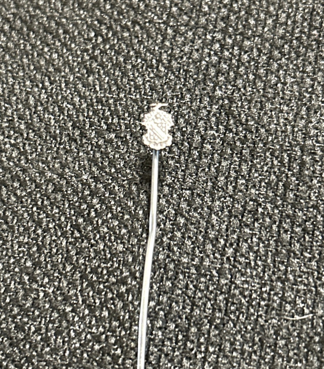 VINTAGE Phi Delta Theta fraternity silver crest lapel stick pin - VERY OLD
