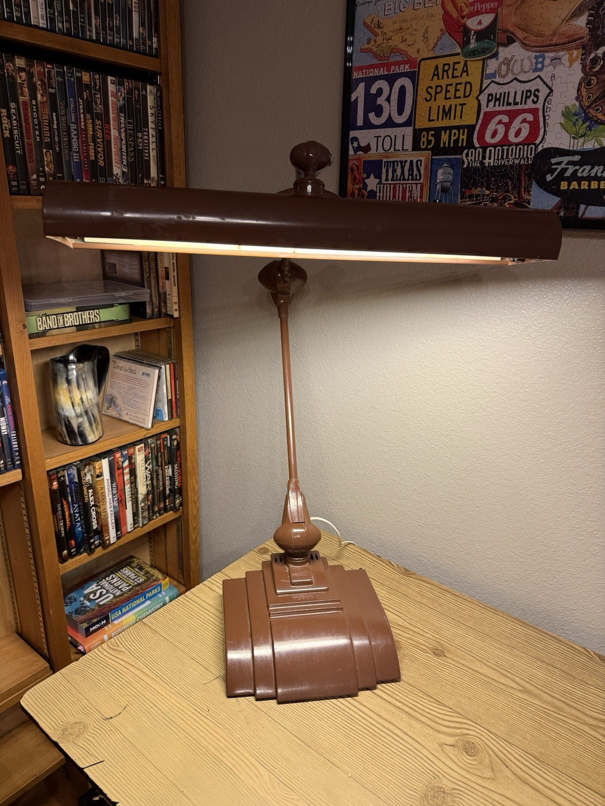 Vintage Brown Drafting Flexo Adjustable Drafting Lamp 1940's-1950's WORKS Vintage Brown Drafting Flexo Adjustable Drafting Lamp 1940's-1950's WORKS