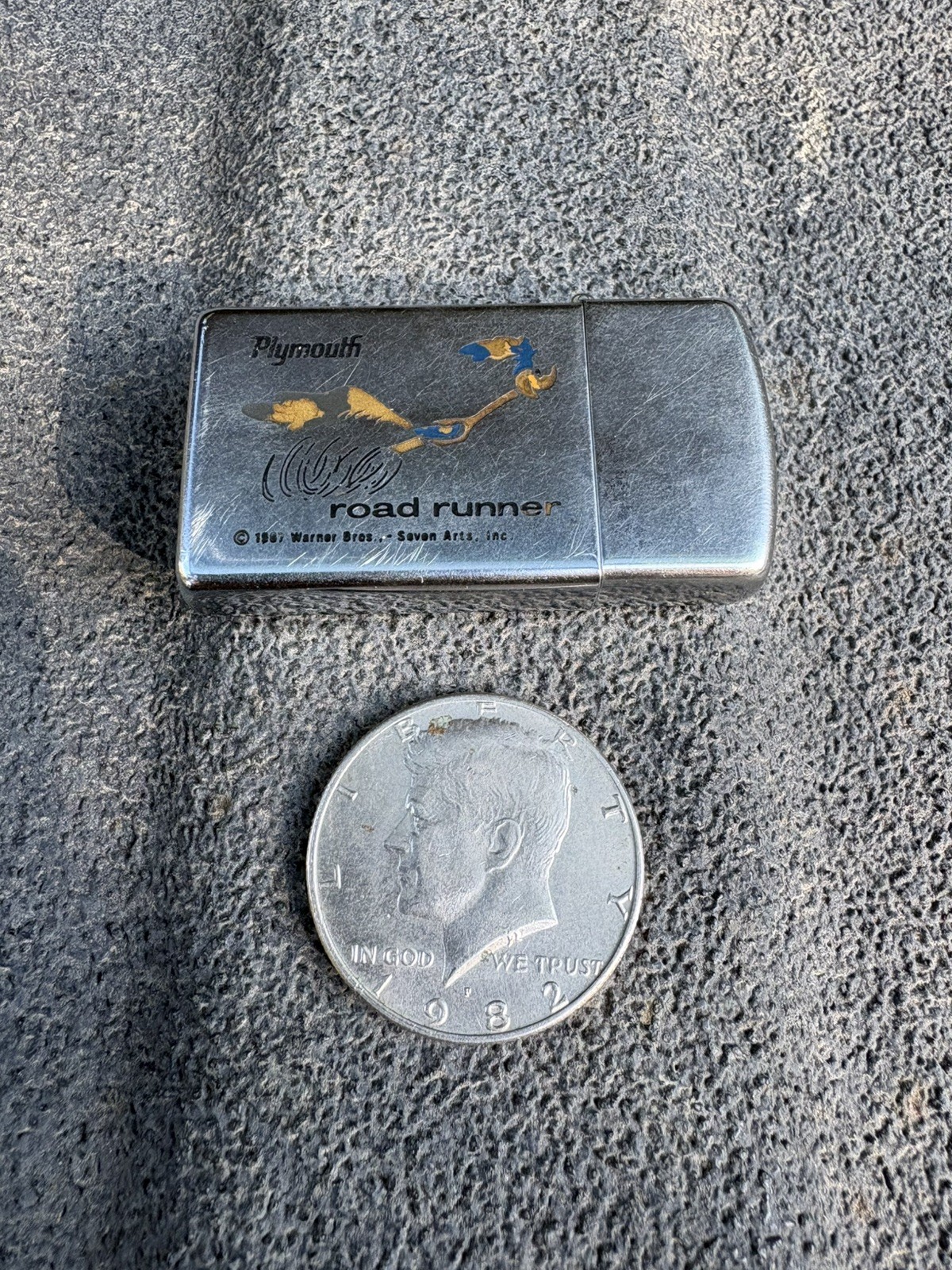 Vintage Rare 1967 Plymouth Road Runner Zippo Lighter Warner Bros. Roadrunner Vintage Rare 1967 Plymouth Road Runner Zippo Lighter Warner Bros. Roadrunner