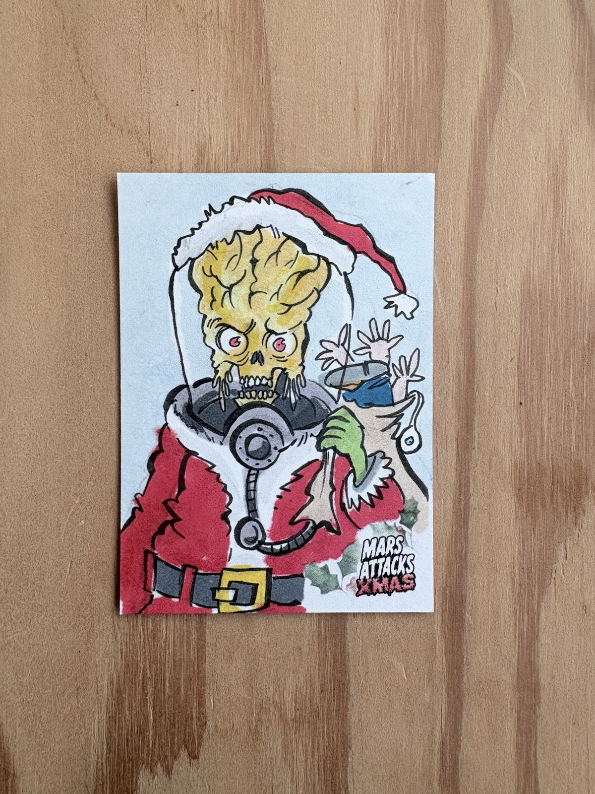 2026 Topps Mars Attacks Xmas Robert Garcia Sketch Card 1/1 Santa Artist Auto 2026 Topps Mars Attacks Xmas Robert Garcia Sketch Card 1/1 Santa Artist Auto