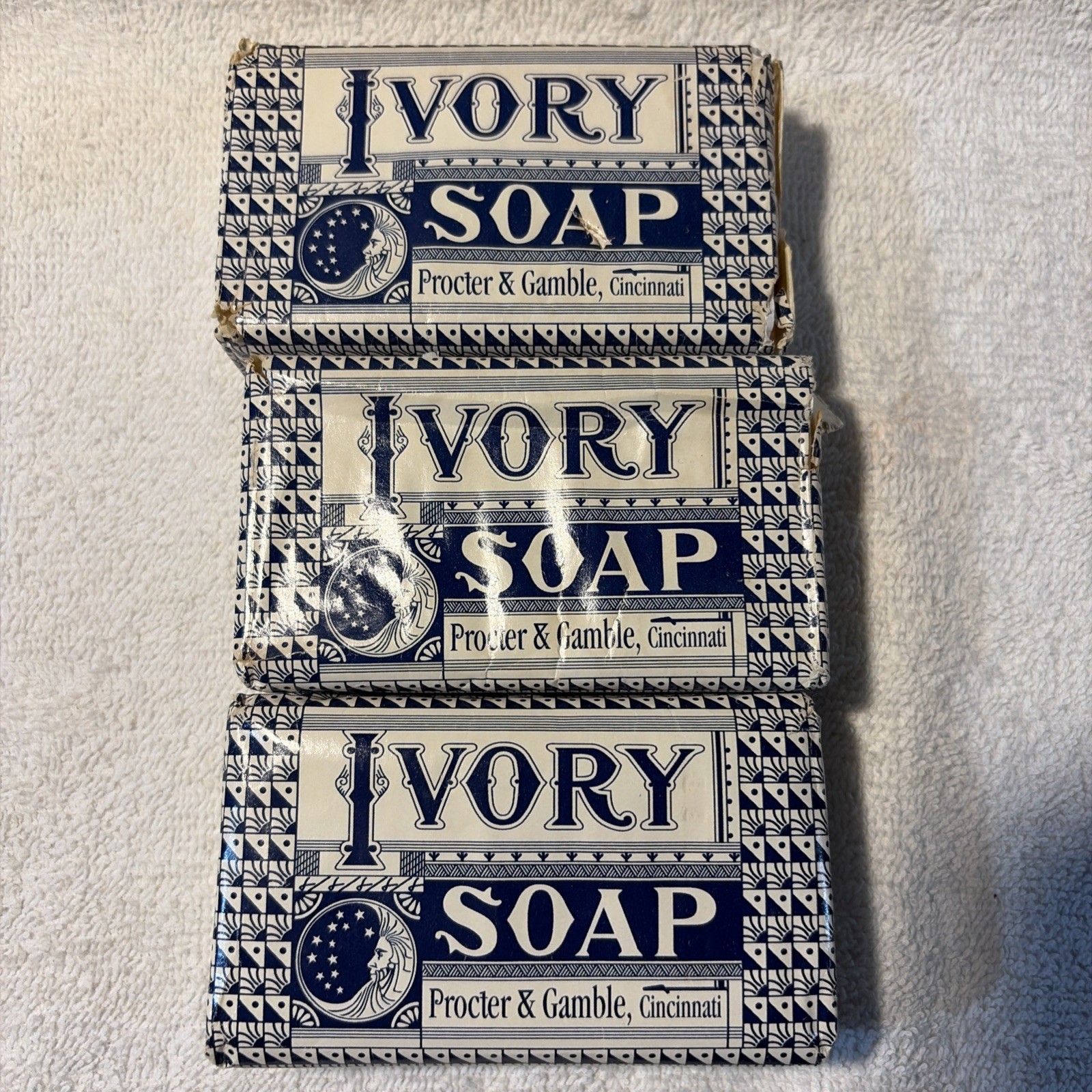 Lot of 3 Vintage 1979 Ivory Soap Commemorative Bars Procter & Gamble 4.5oz Bars