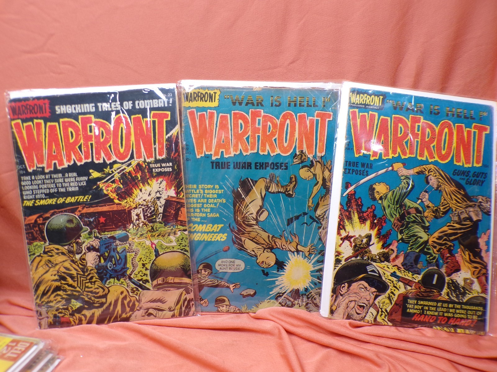 Warfront #8, 22, 23 comic 1952 Golden Age Korean War Warfront #8, 22, 23 comic 1952 Golden Age Korean War