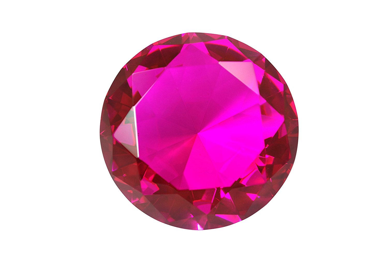 Tripact 60mm Hot Pink Magenta Crystal Diamond Jewel Crystal Paperweight 2.25 ... Tripact 60mm Hot Pink Magenta Crystal Diamond Jewel Crystal Paperweight 2.25 ...