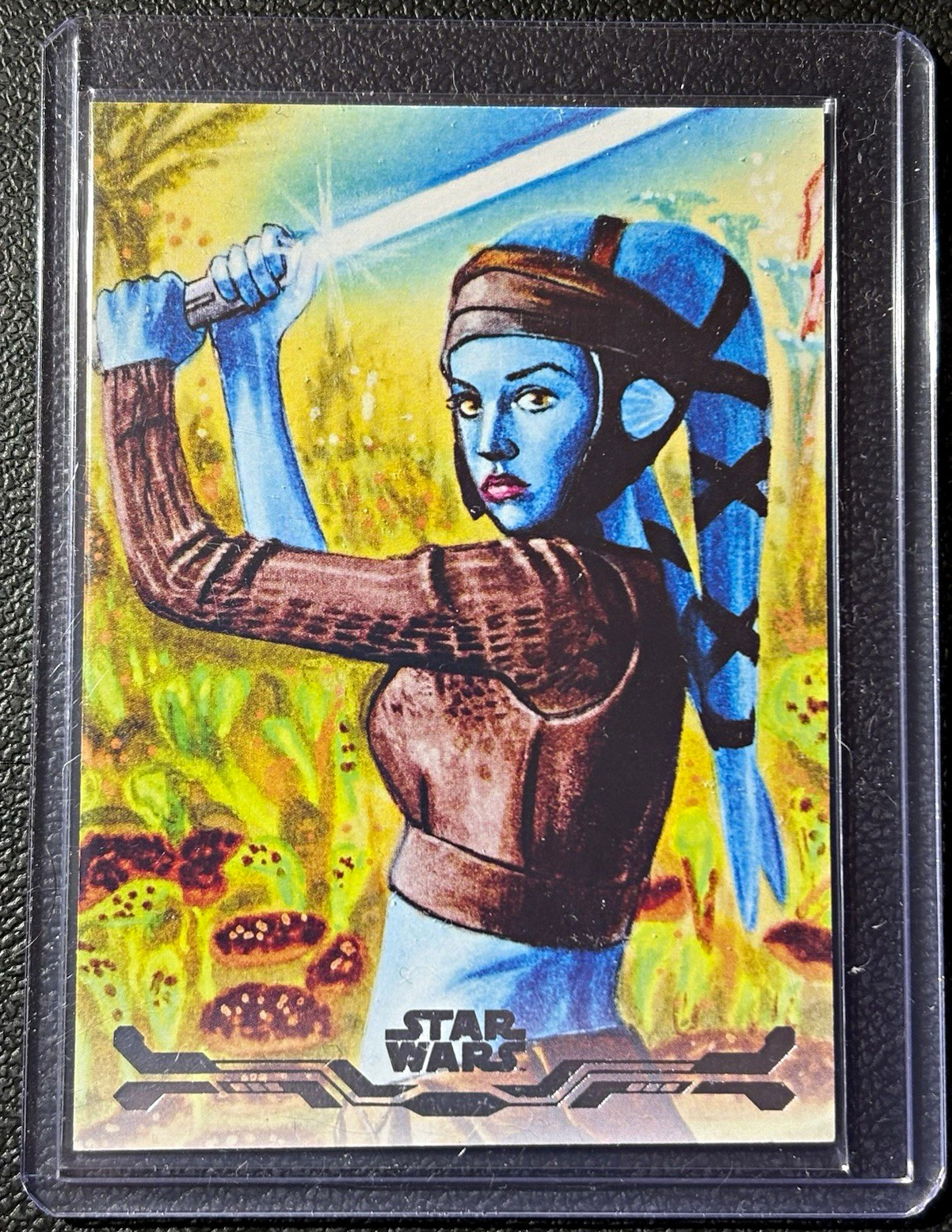 2024 Topps Star Wars Stellar Signatures Stellar Art Aayla Secura SAS-1 Insert