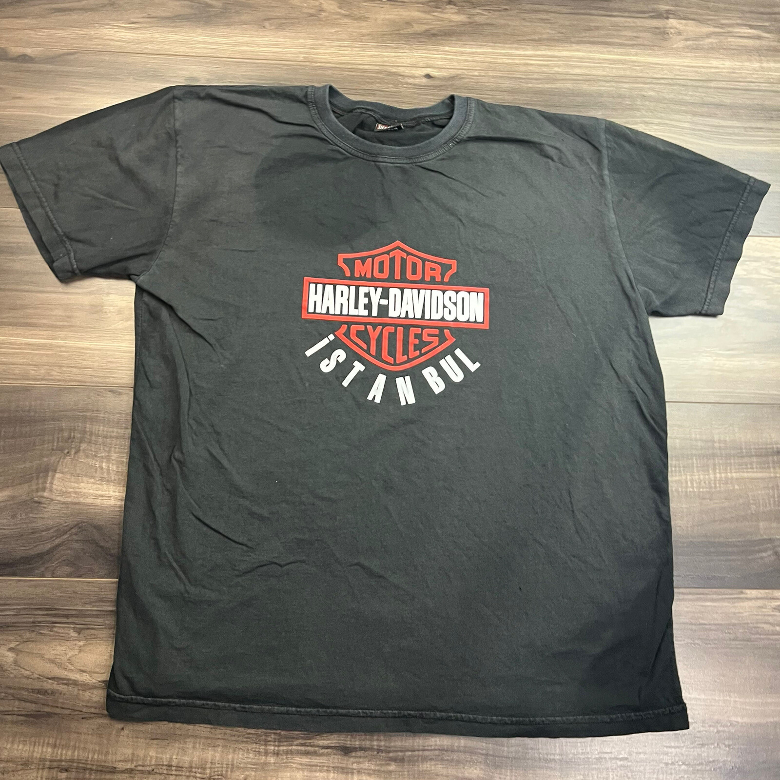Harley Davidson Shirt Mens XL Black Istanbul Motorcycle Short Sleeve Harley Davidson Shirt Mens XL Black Istanbul Motorcycle Short Sleeve