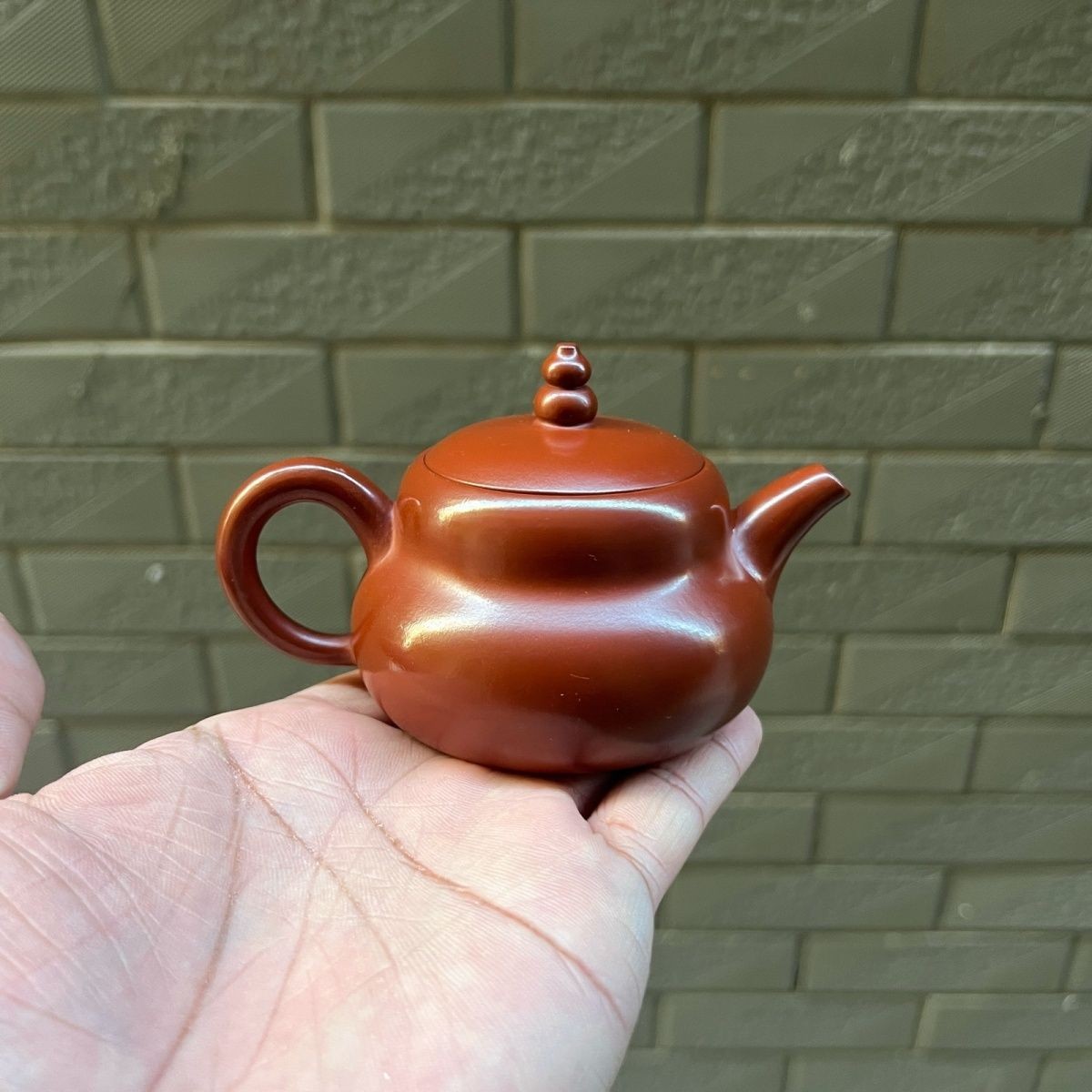 Handmade Yixing Zisha Da Hong Pao Red Clay Gourd Teapot 130ml Gongfu Tea Pot