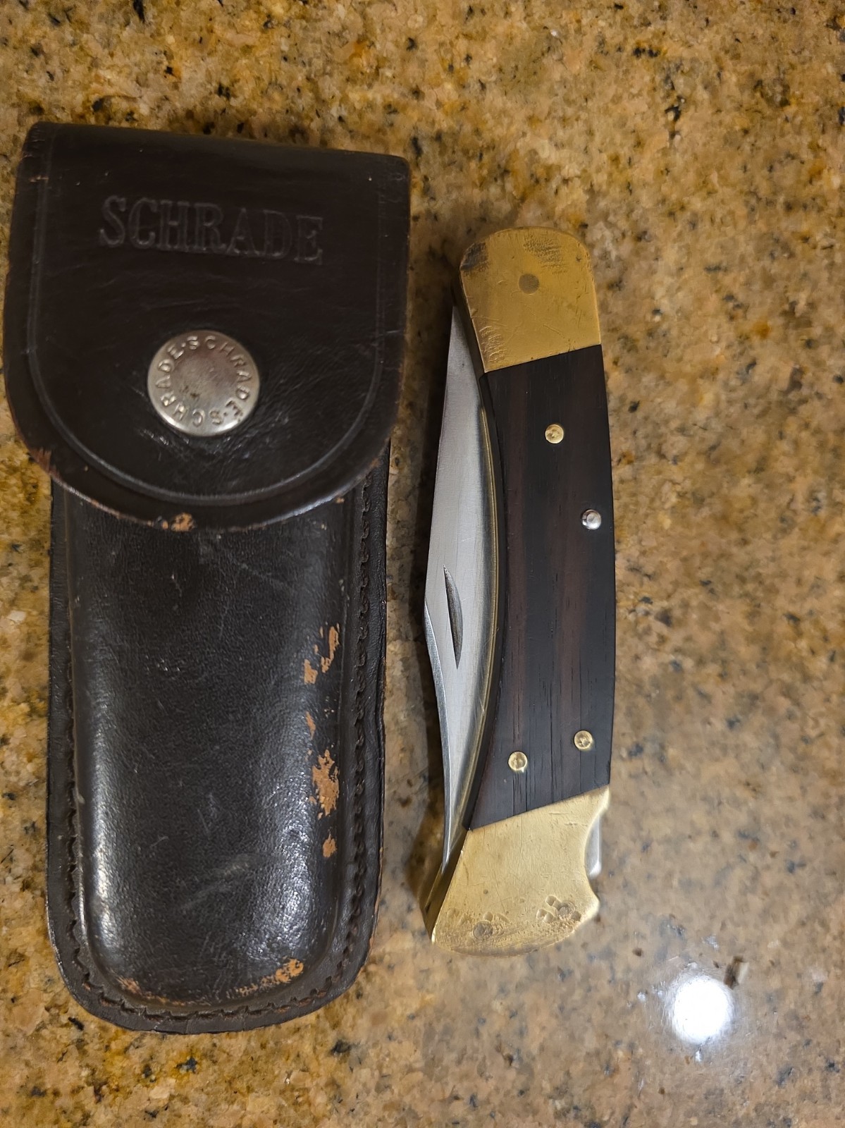 Vintage Buck 110 Folding What leather Lockback Hunter Knife USA Vintage Buck 110 Folding What leather Lockback Hunter Knife USA