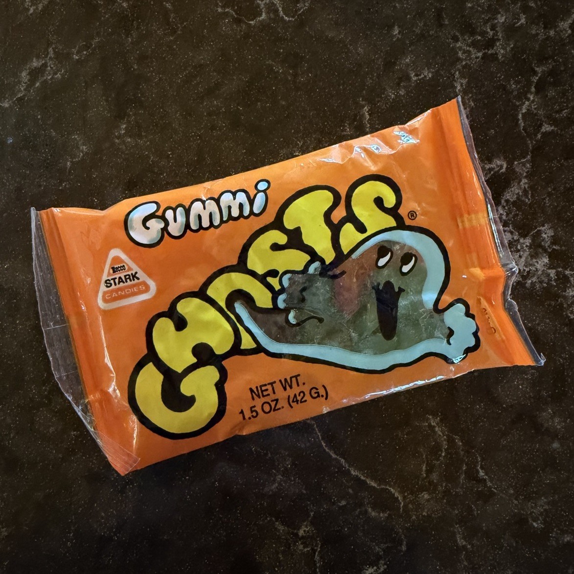 Vintage 1980\'s Necco Stark GUMMI GHOSTS Halloween Candy Package - SEALED NOS Vintage 1980\'s Necco Stark GUMMI GHOSTS Halloween Candy Package - SEALED NOS