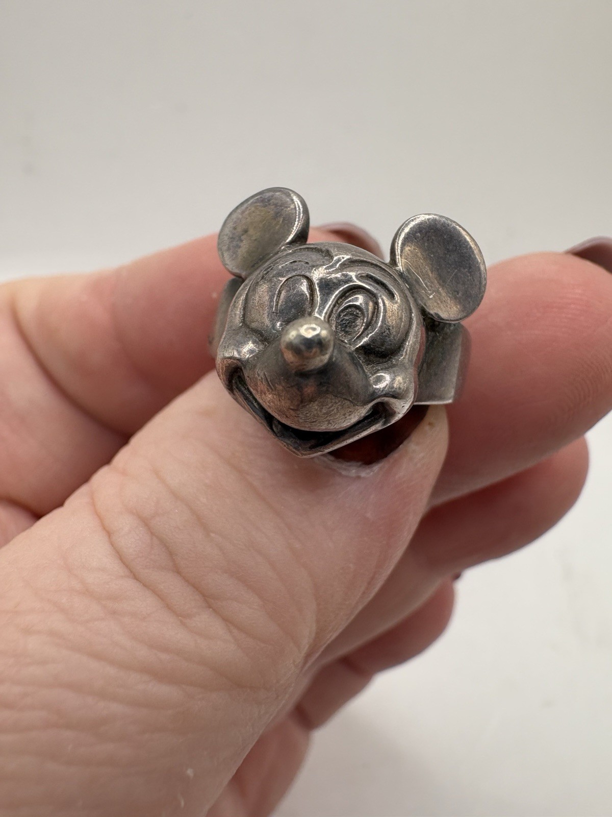 Vintage Early 3D Mickey Mouse Head Ring Size 6.75 Limited Edition Rare Disney Vintage Early 3D Mickey Mouse Head Ring Size 6.75 Limited Edition Rare Disney