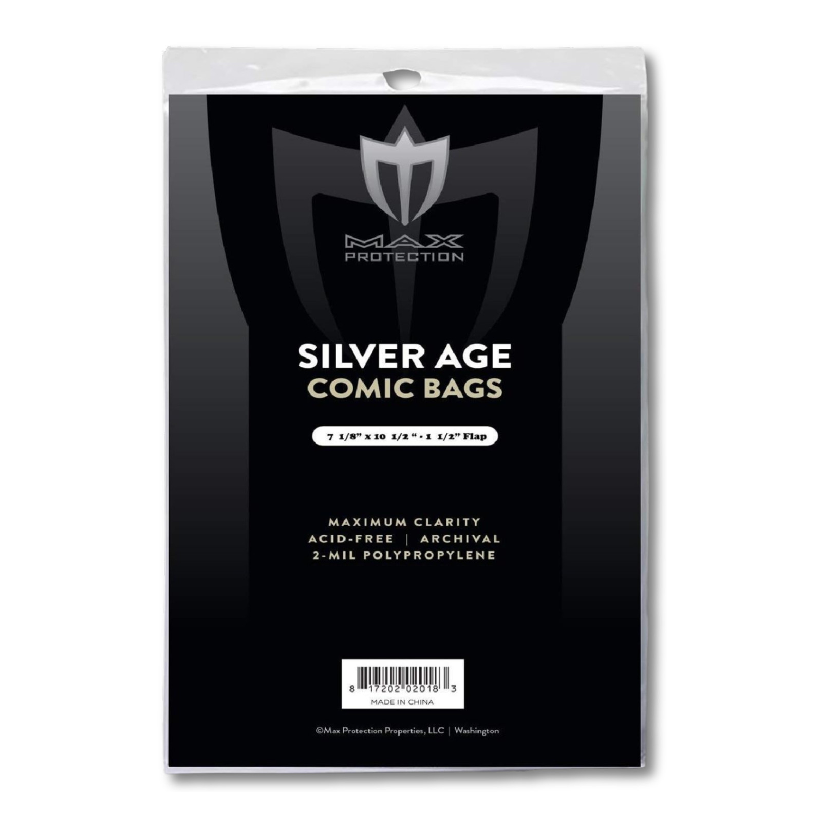 200 Max Pro Silver Age Comic Book Poly Bags - 7 1/8 X 10 1/2 2 mil Archival Safe