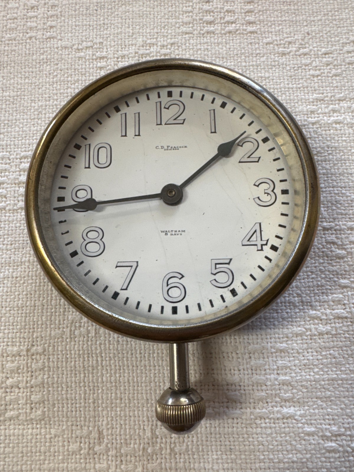 Antique Waltham 8 Day Automobile Dash Clock C.D. Peacock 1920s USA Parts/Repair Antique Waltham 8 Day Automobile Dash Clock C.D. Peacock 1920s USA Parts/Repair