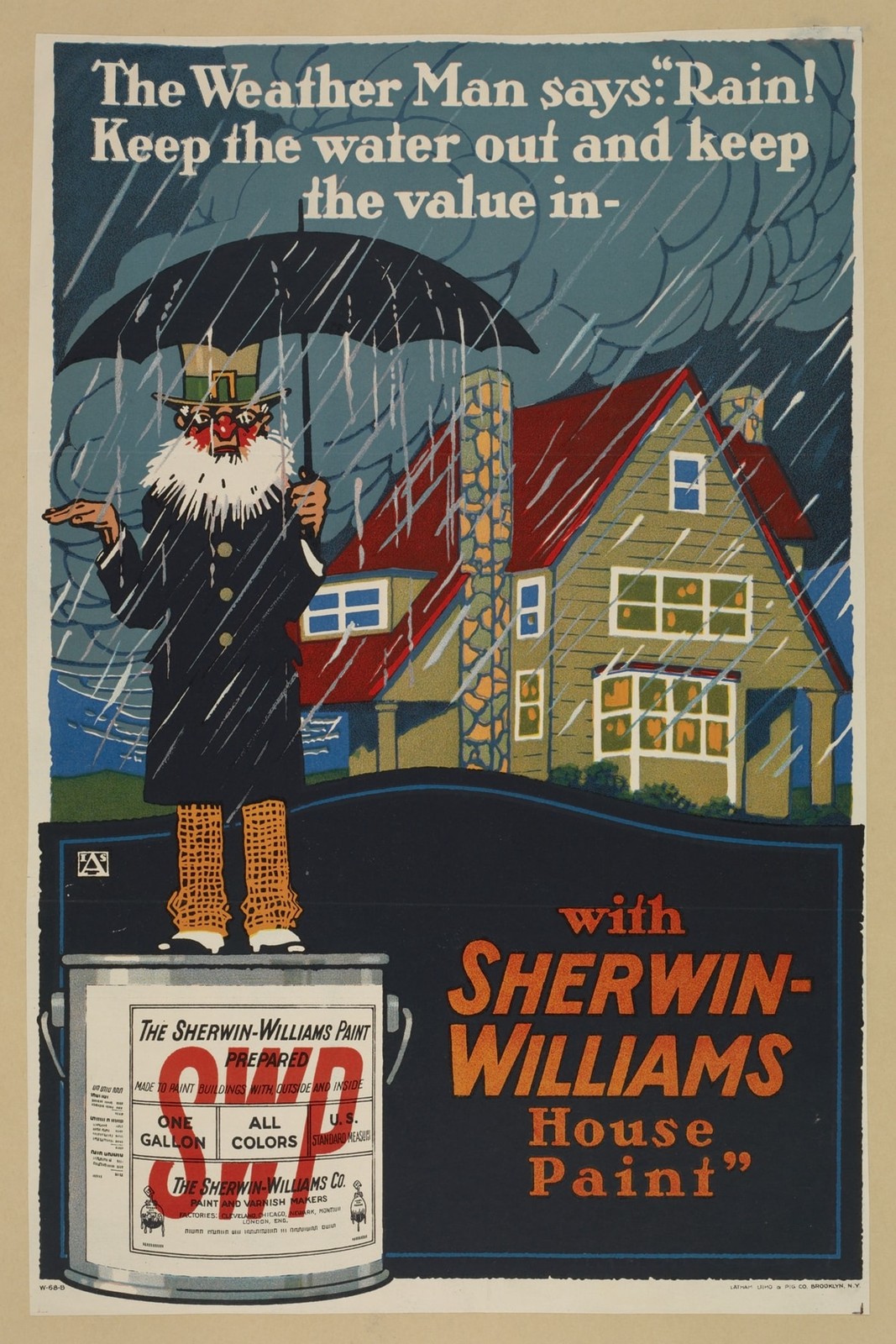 π§οΈ Vintage Sherwin-Williams Ad Poster - Rainy Day Art - 16x24β - 200gsm π§οΈ Vintage Sherwin-Williams Ad Poster - Rainy Day Art - 16x24β - 200gsm