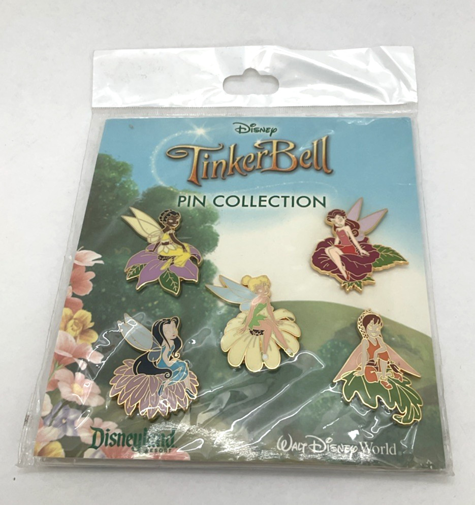 Disney Tinkbell And Pixie Hollow Fairy Pin Set