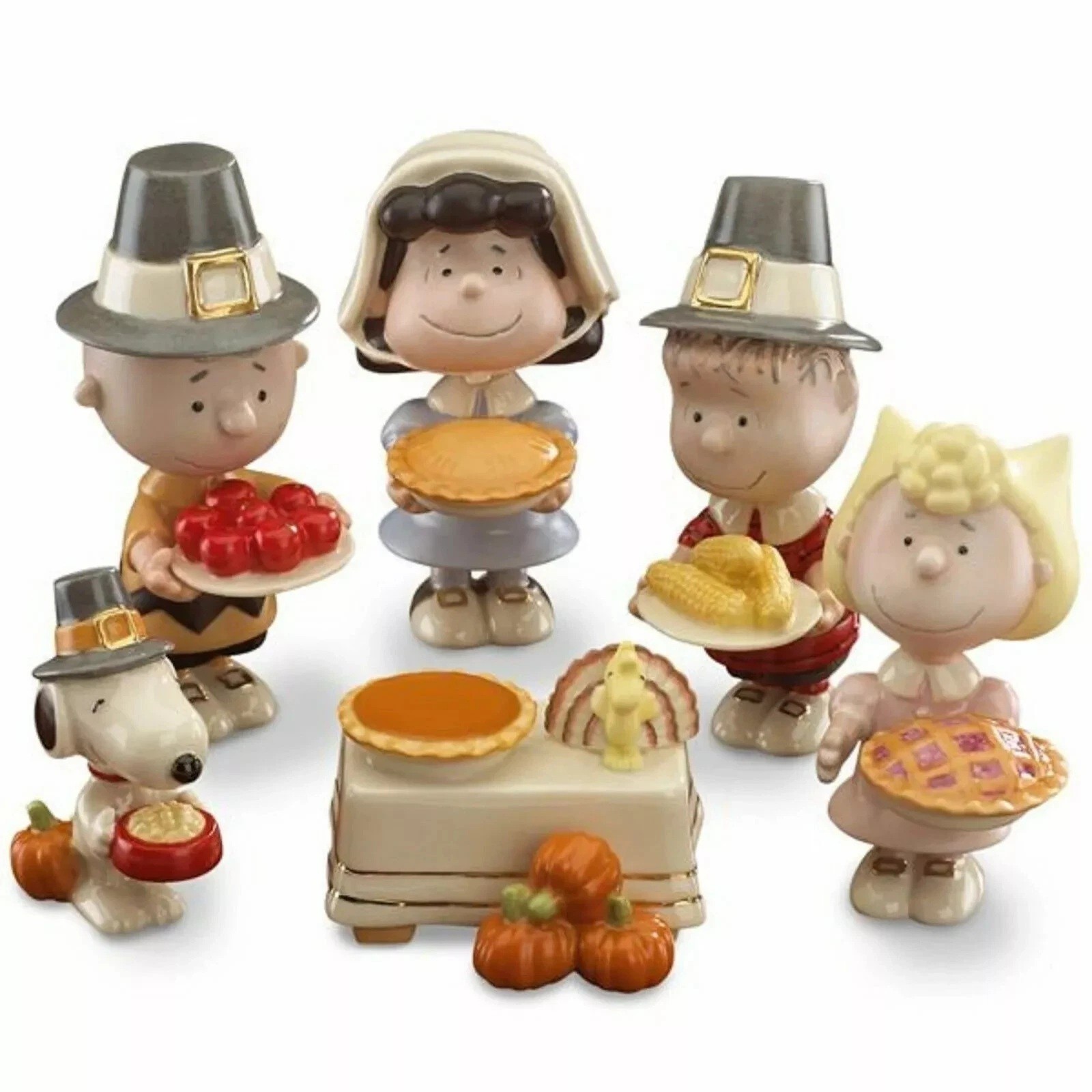 Lenox Peanuts Thanksgiving 6 Piece Set Snoopy Charlie Lucy 841131 NEW Lenox Peanuts Thanksgiving 6 Piece Set Snoopy Charlie Lucy 841131 NEW