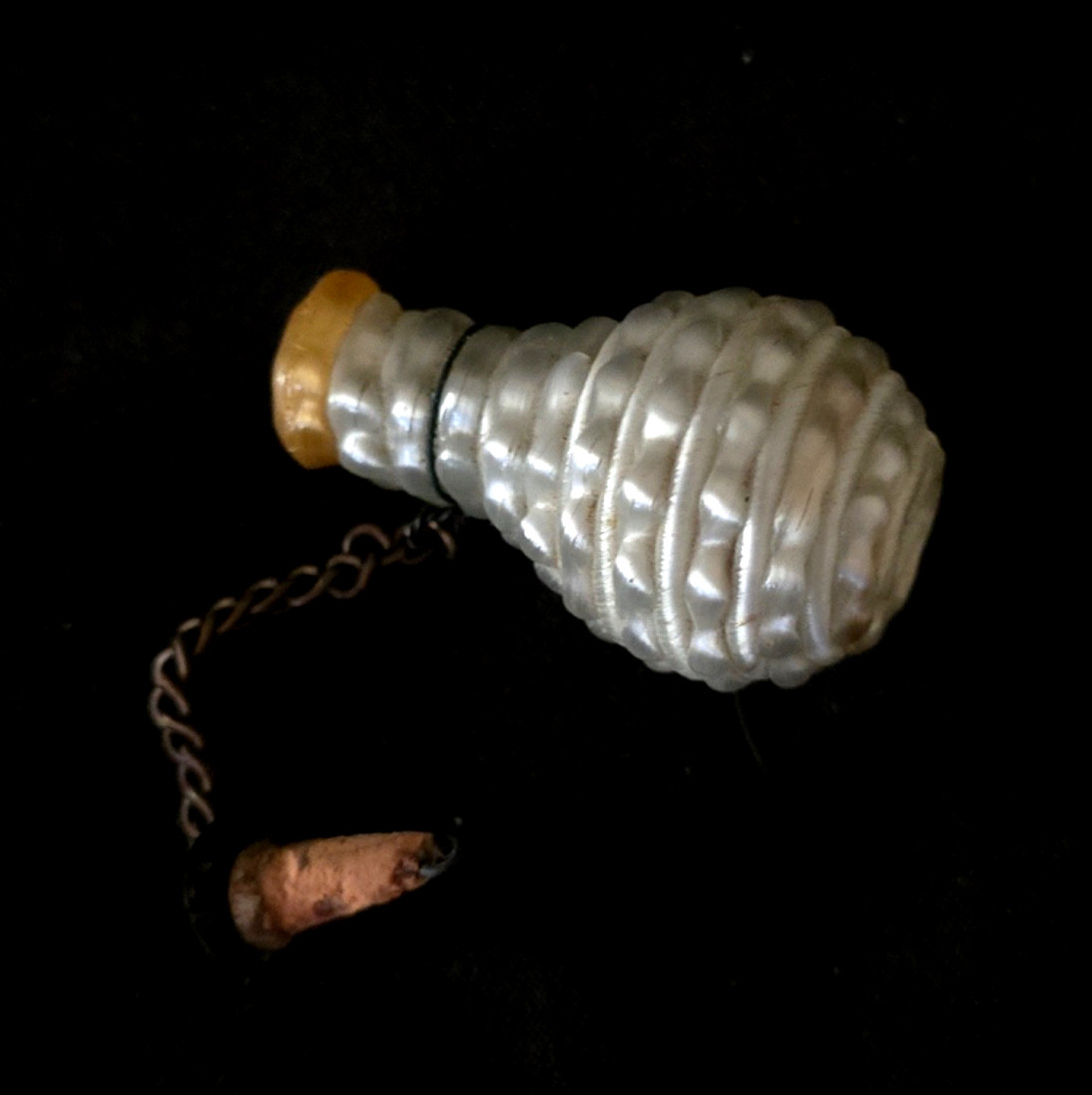 Antique Venetian Grand Tour Mini Perfume Bottle Pearlescent Glass BEAUTIFUL