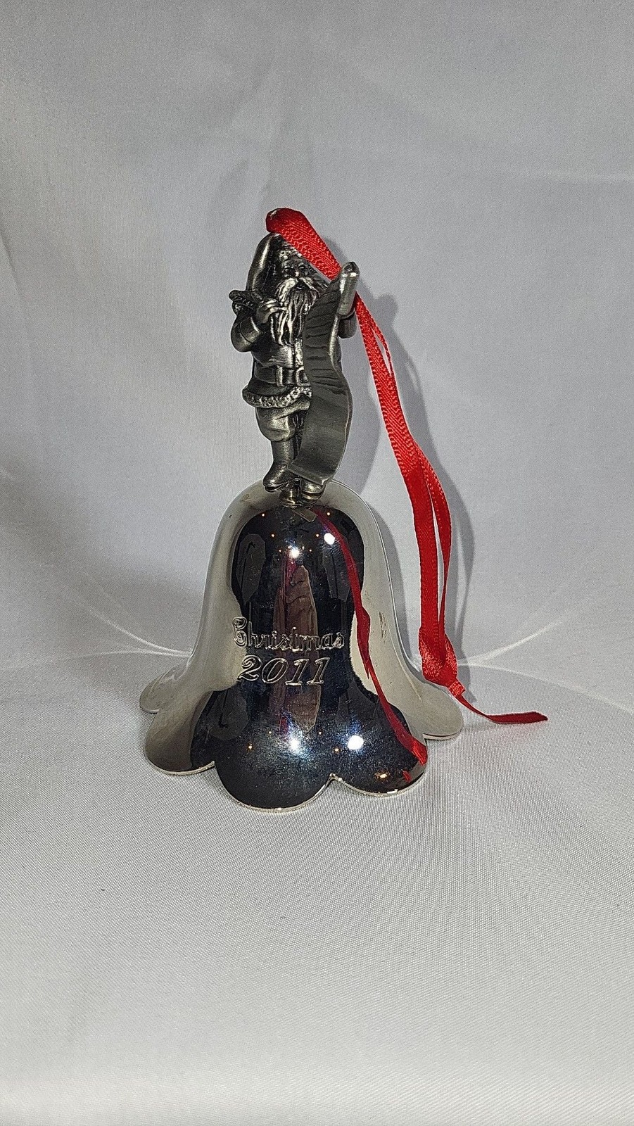 Wallace 2011 Christmas Silverplate Annual Santa Claus Bell Ornament Wallace 2011 Christmas Silverplate Annual Santa Claus Bell Ornament